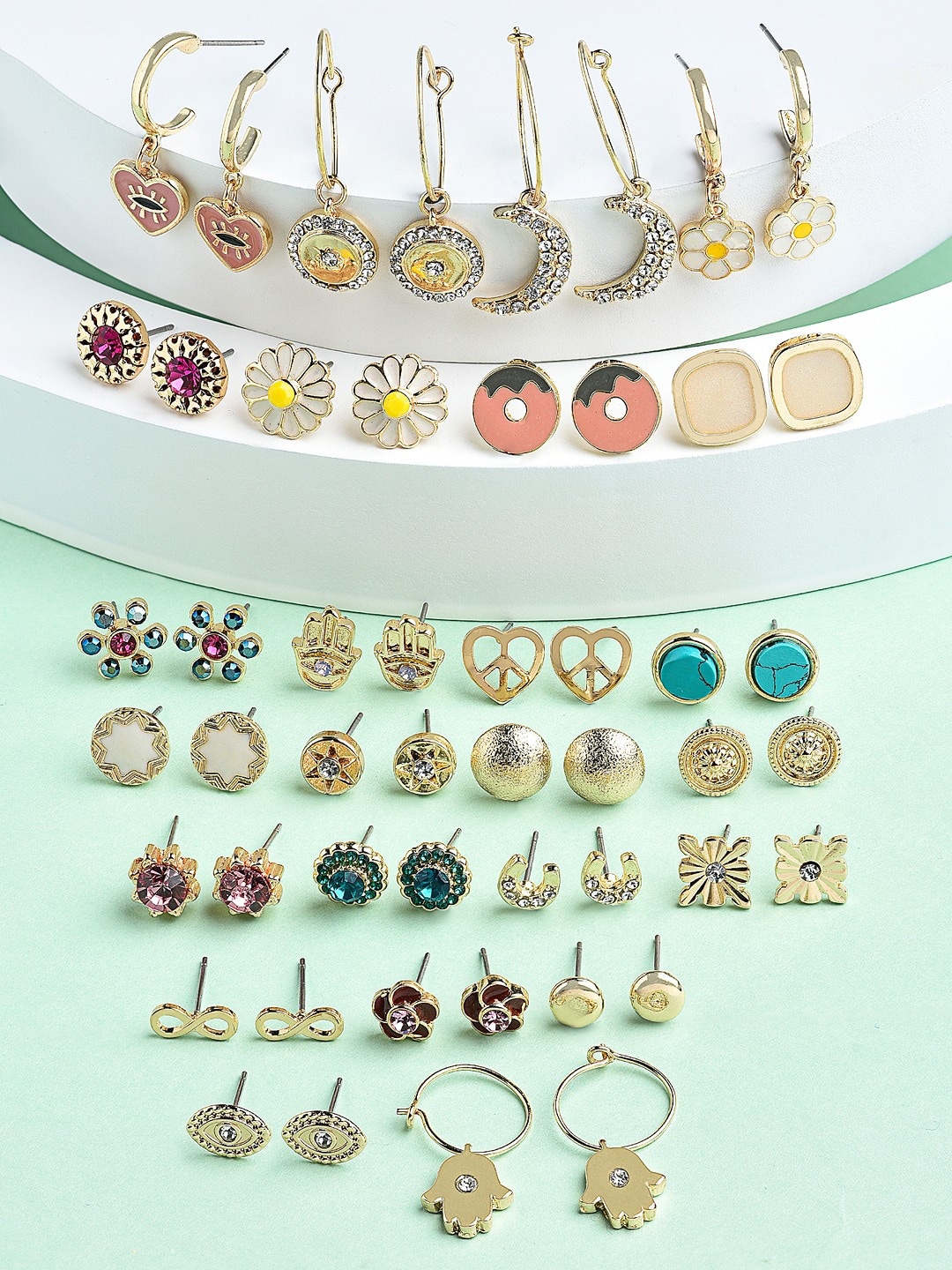 

AMI Rose Set of 25 Contemporary Studs Earrings, Rose gold