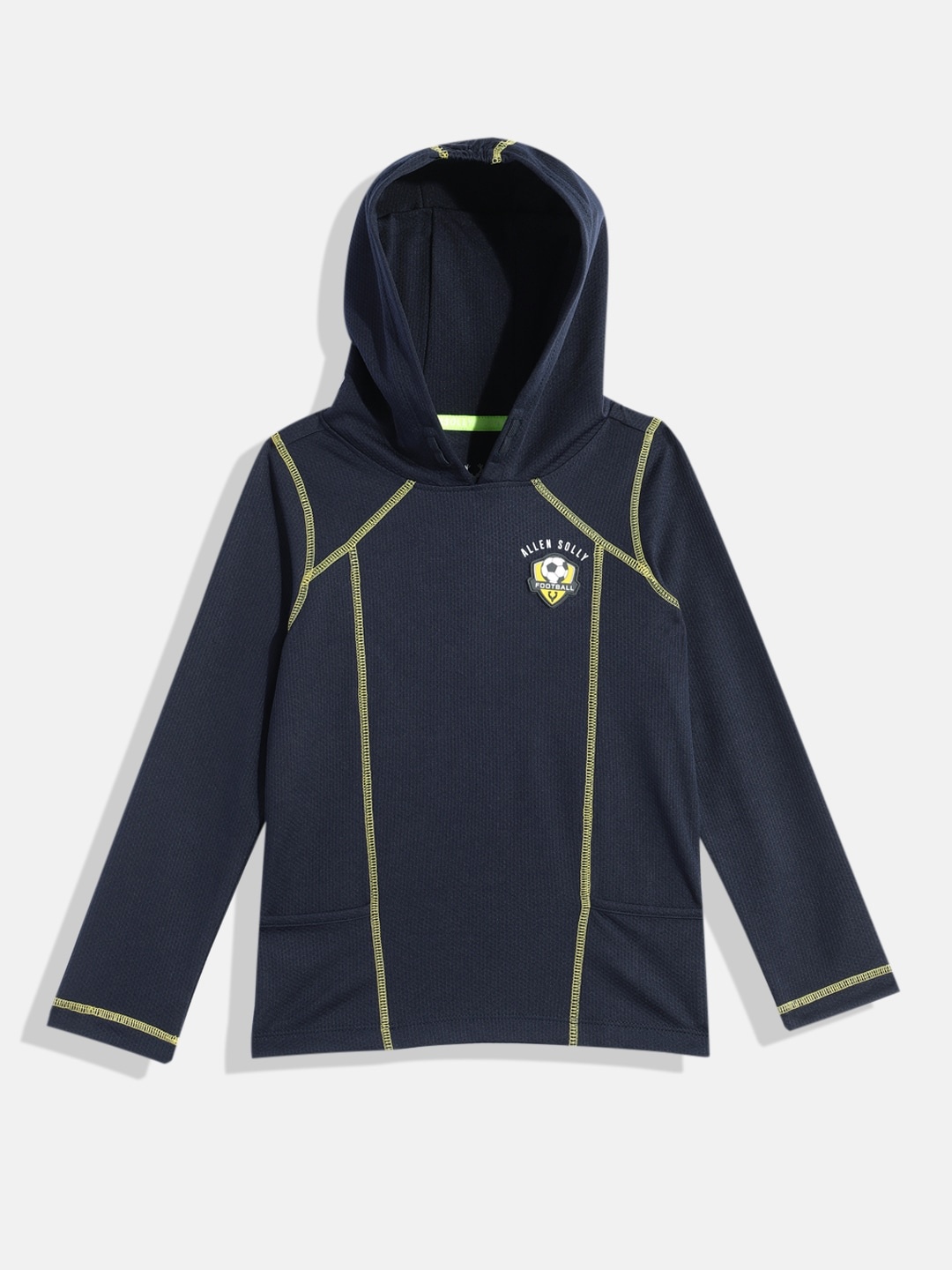 

Allen Solly Junior Boys Hooded Moisture Wicking Football T-shirt, Navy blue