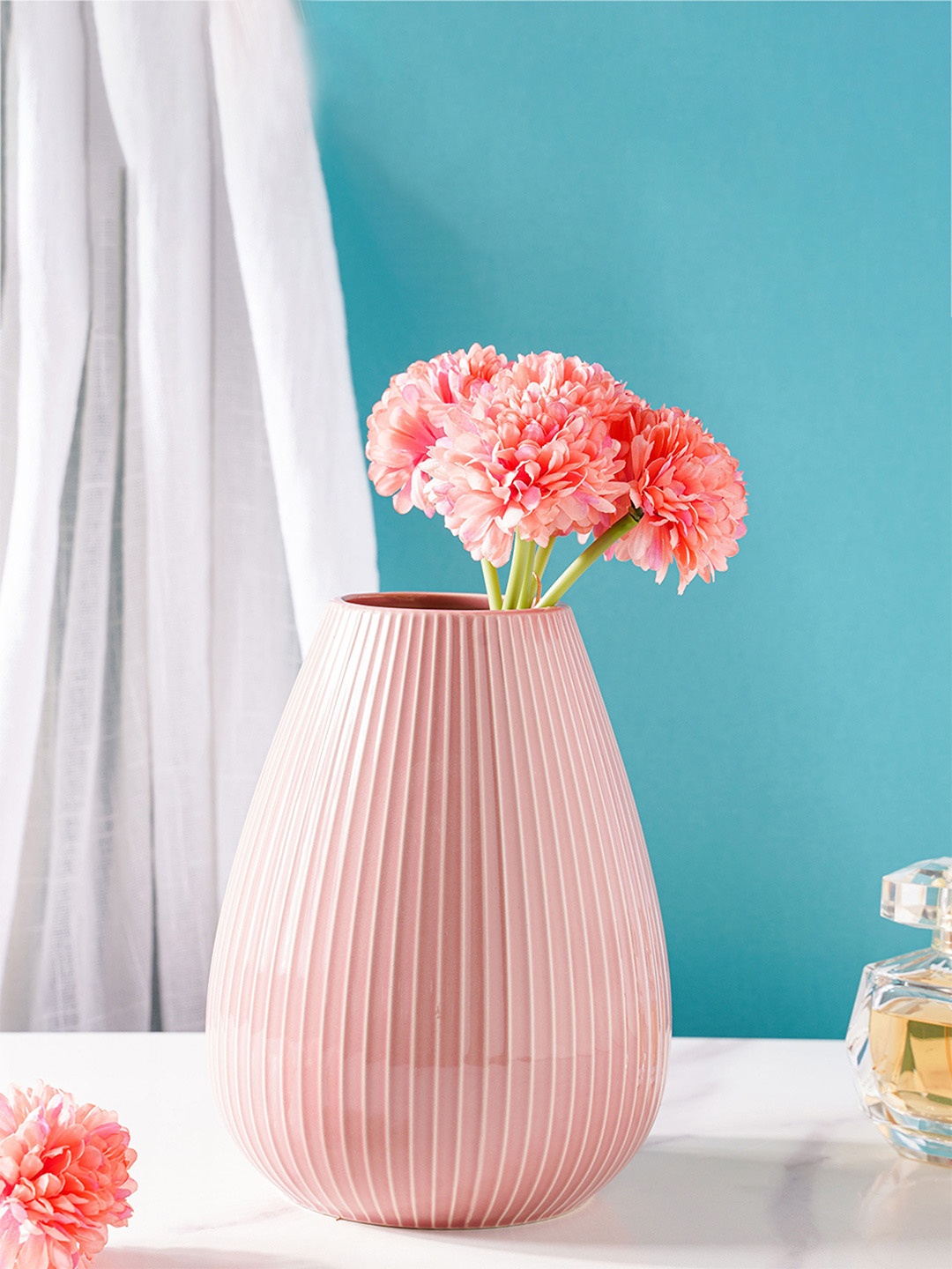 

Nestasia Nordic Pink Textured Ceramic Flower Vase