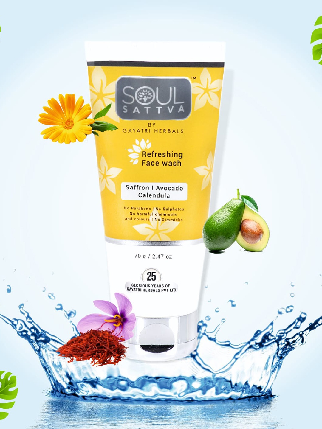 

Soul Sattva Refreshing Facewash 70ml, Yellow
