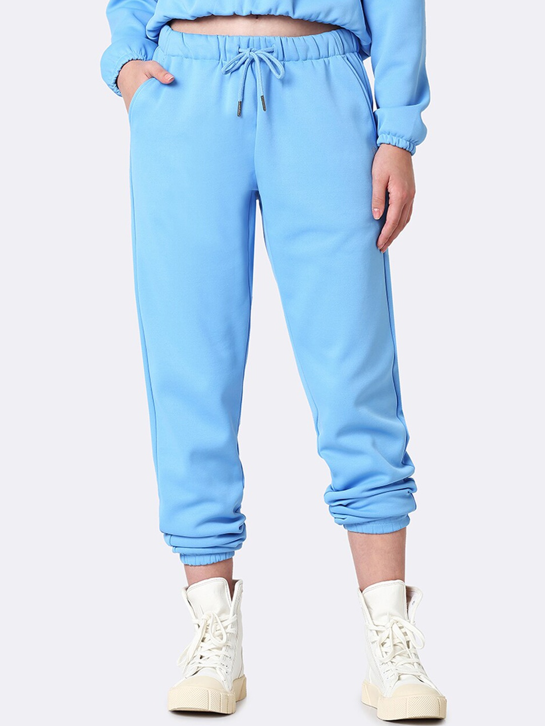 

Van Heusen Athleisure Women Drawstring Waist Functional Pockets Joggers, Blue