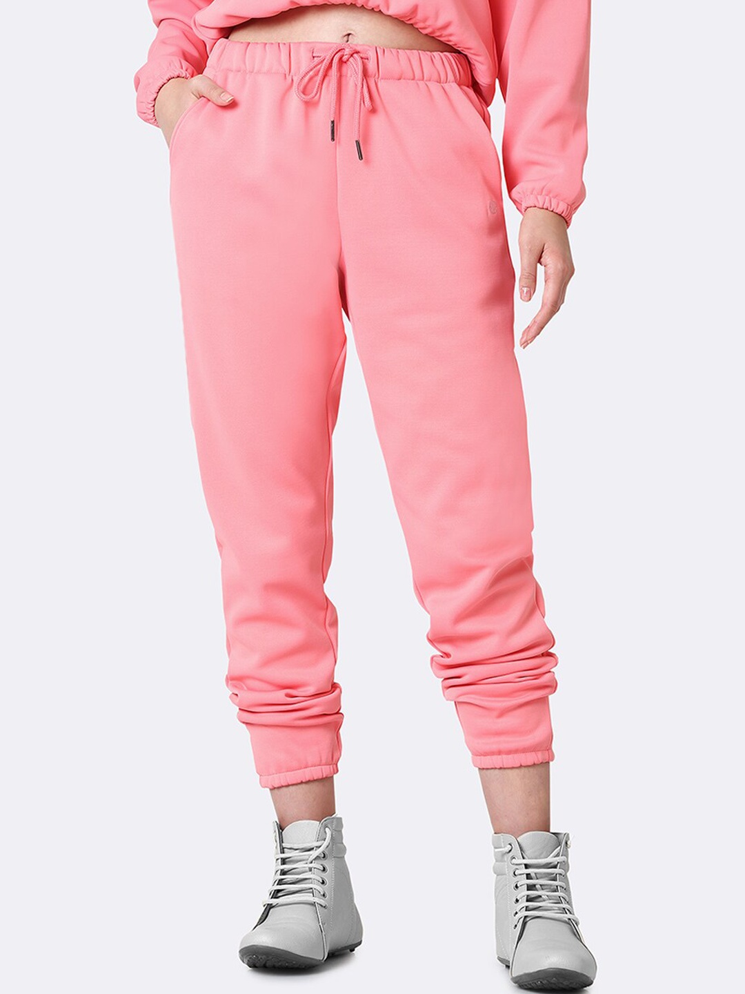 

Van Heusen Women Athleisure Drawstring Waist Functional Pockets Joggers, Pink