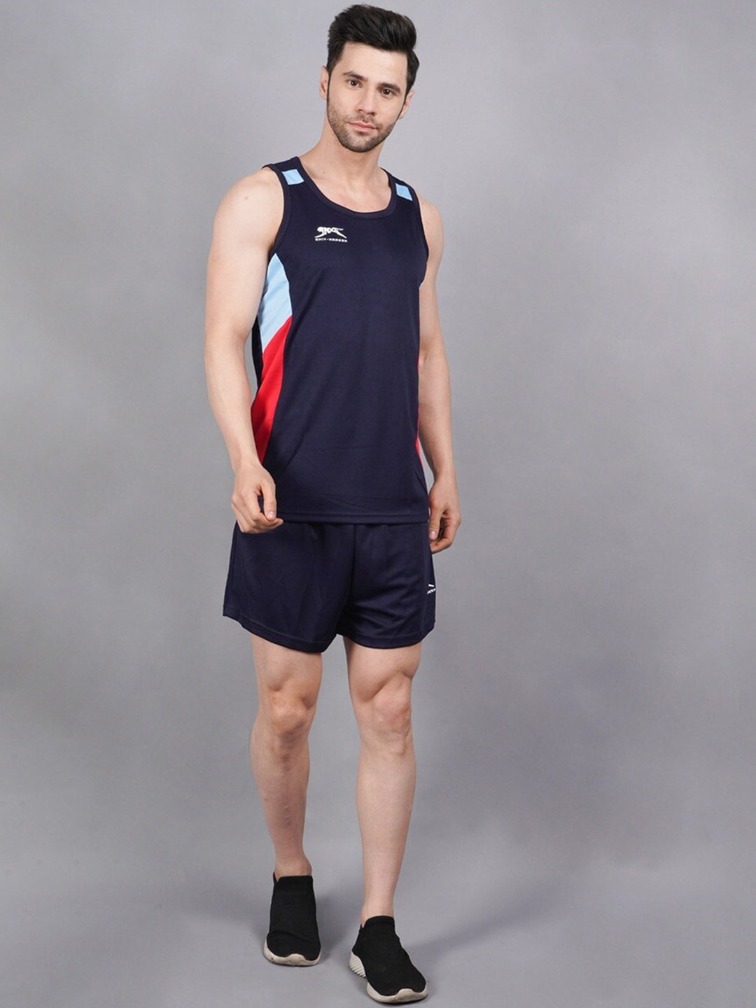 

Shiv Naresh Men Colorblocked Speed Athletic Vest, Blue