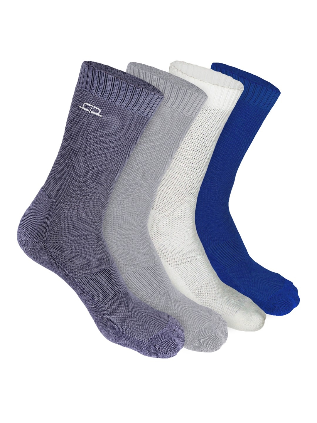 

Heelium Men Pack of 4 Bamboo Super Soft & Odour-Free Breathable Crew-Length Socks, Grey