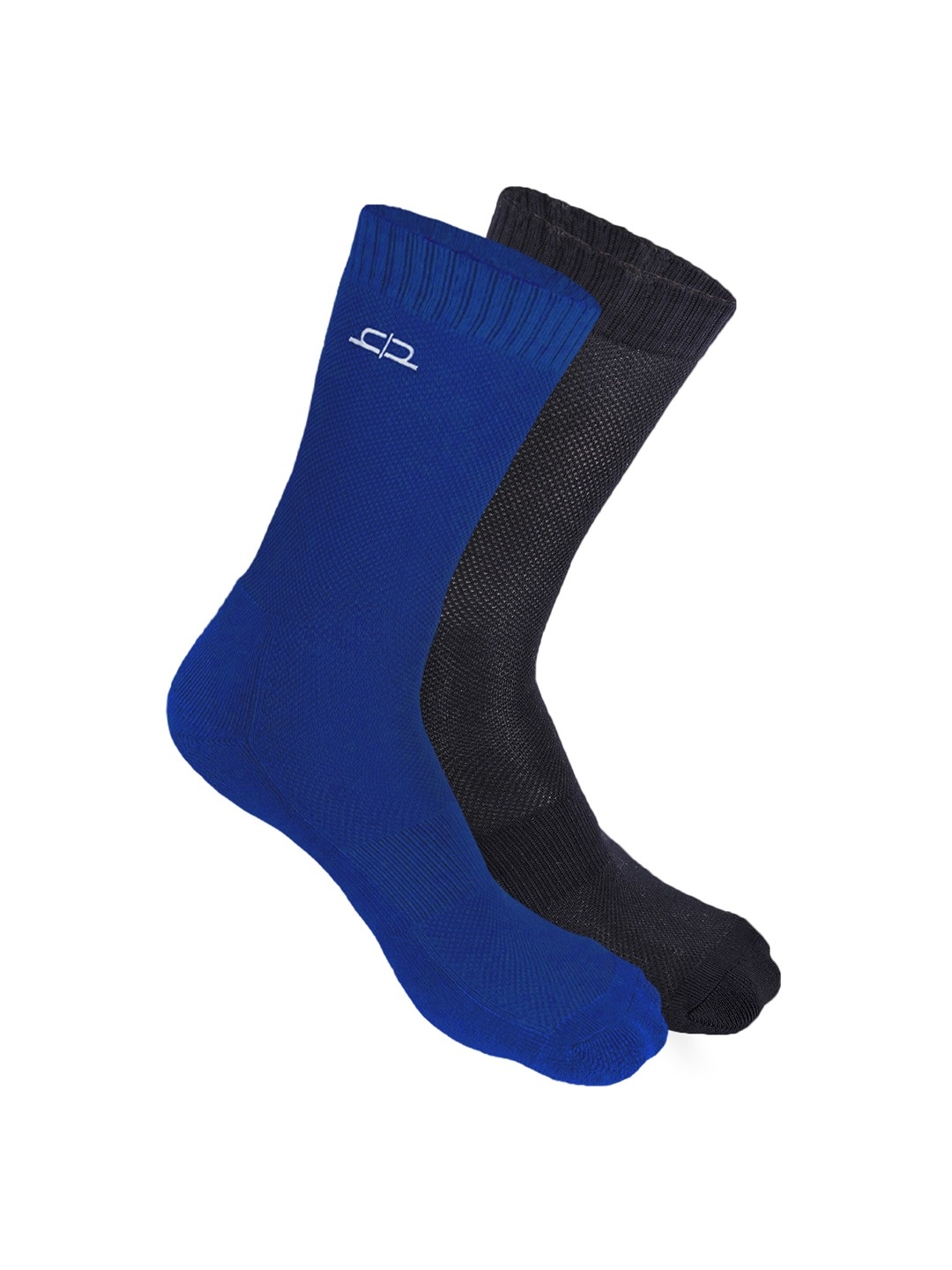 

Heelium Men Pack of 2 Bamboo Super Soft & Odour-Free Breathable Crew-Length Socks, Blue