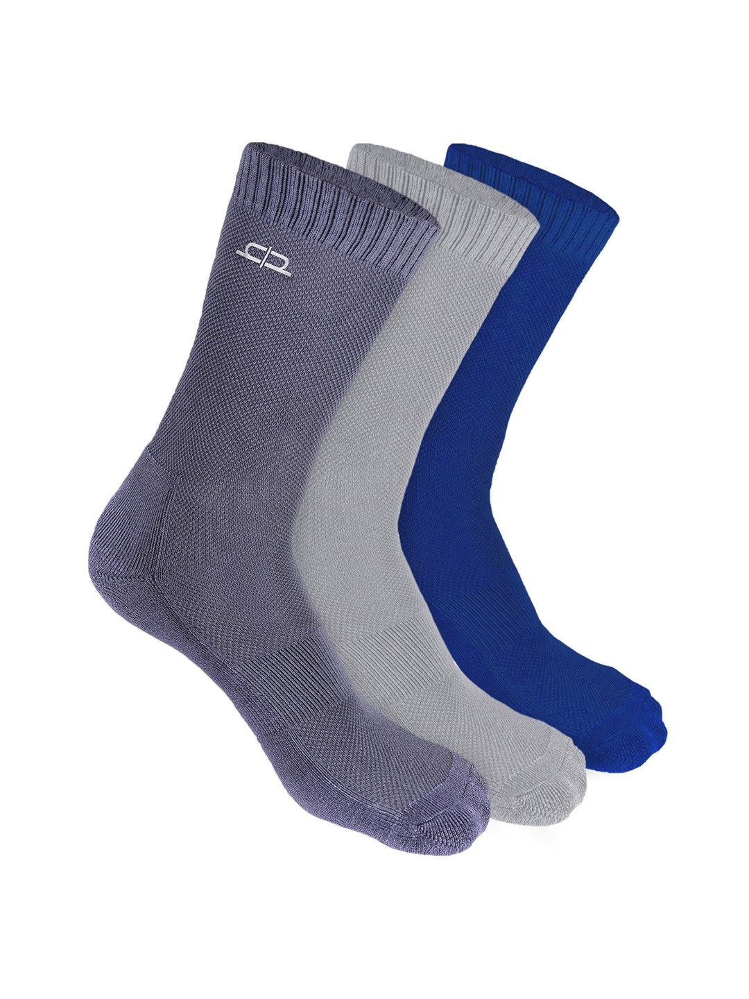 

Heelium Men Pack of 3 Bamboo Super Soft & Odour-Free Breathable Crew-Length Socks, Blue