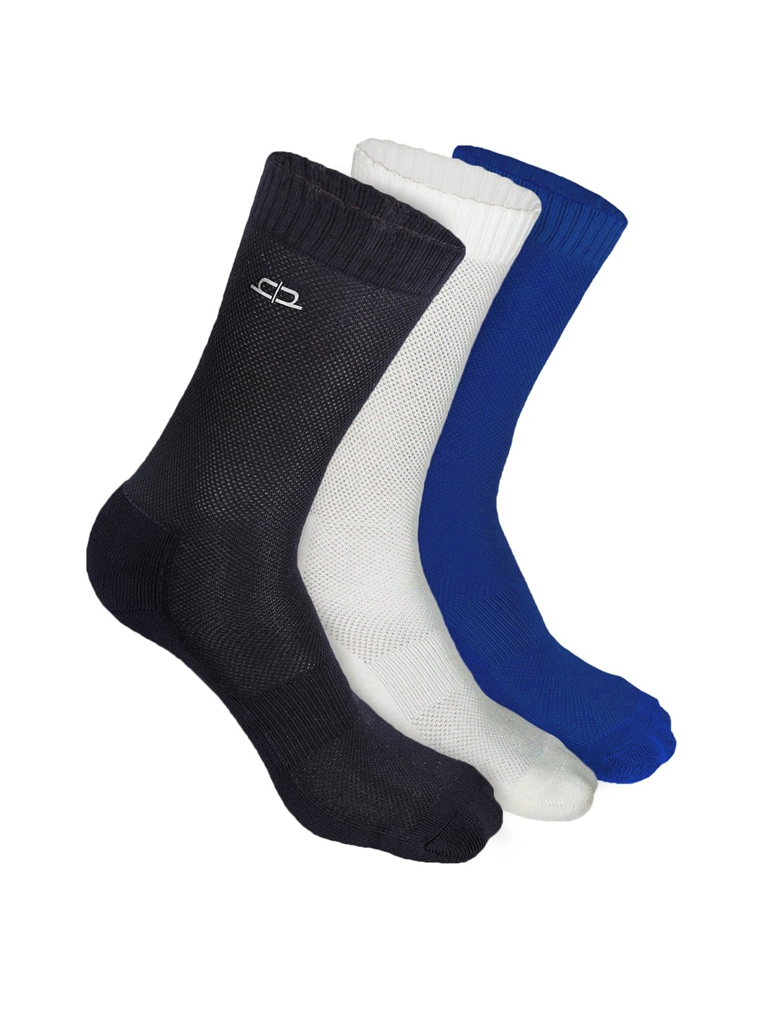 

Heelium Men Pack of 3 Bamboo Super Soft & Odour-Free Breathable Crew-Length Socks, Blue