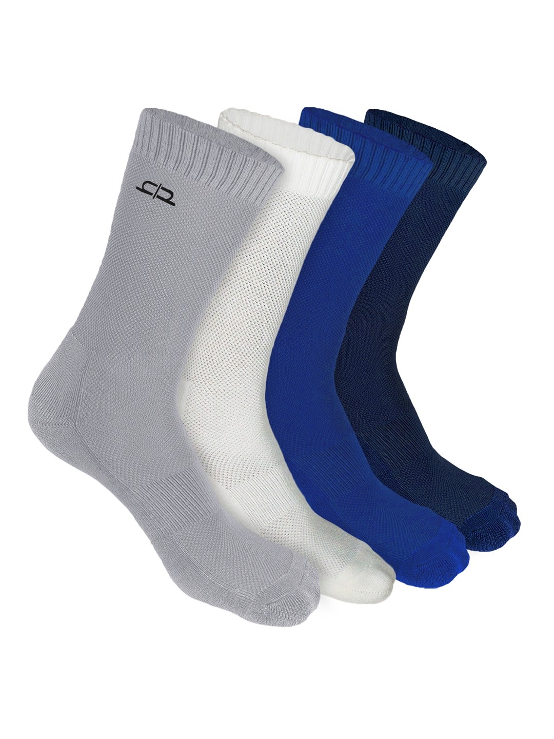 

Heelium Men Pack of 4 Bamboo Super Soft & Odour-Free Breathable Crew-Length Socks, Grey