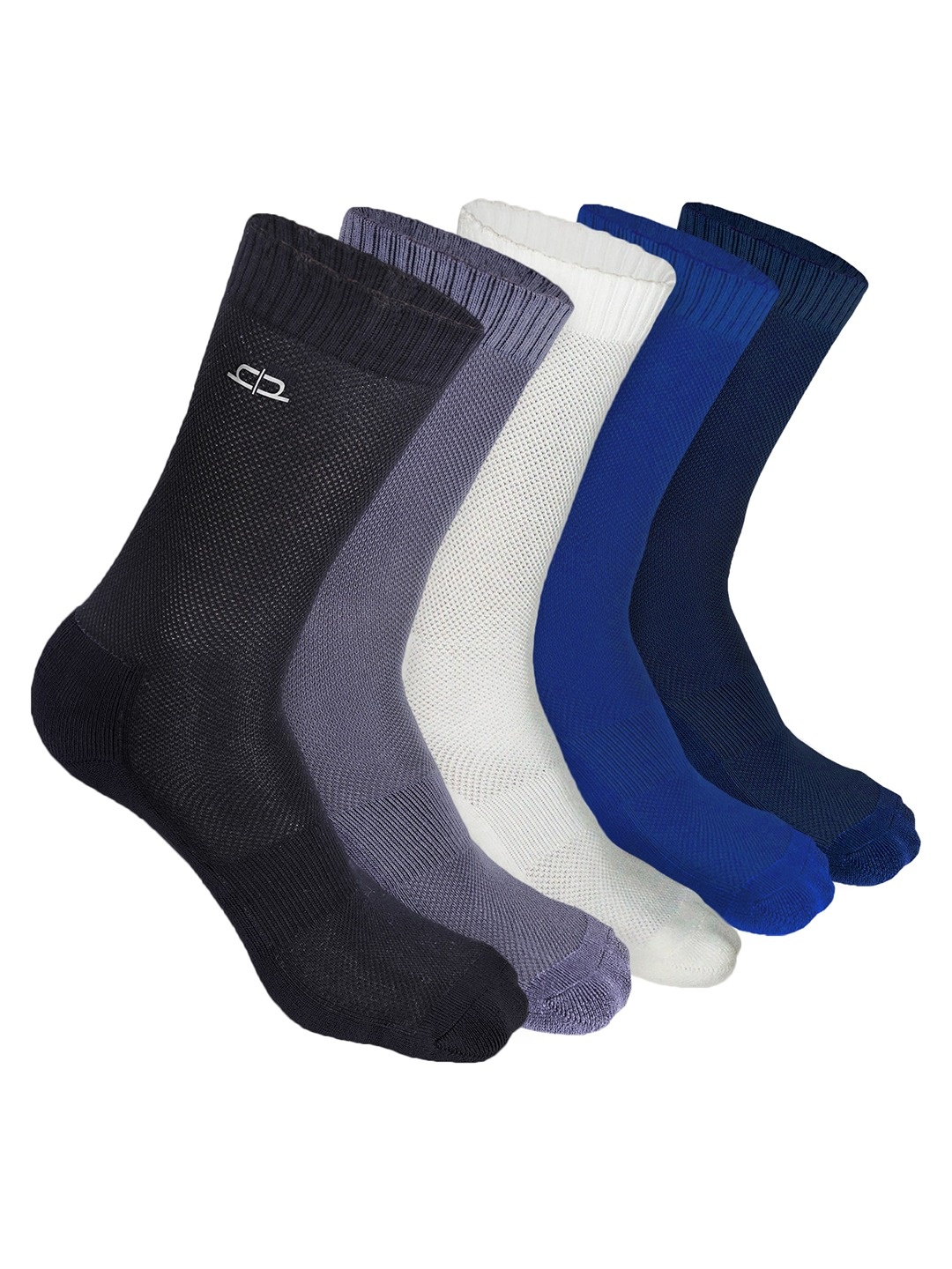 

Heelium Men Pack of 5 Bamboo Super Soft & Odour-Free Breathable Crew-Length Socks, Black