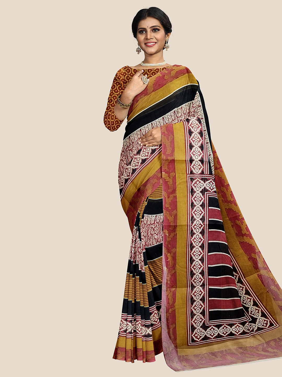 

The Chennai Silks Pure Cotton Saree, Pink