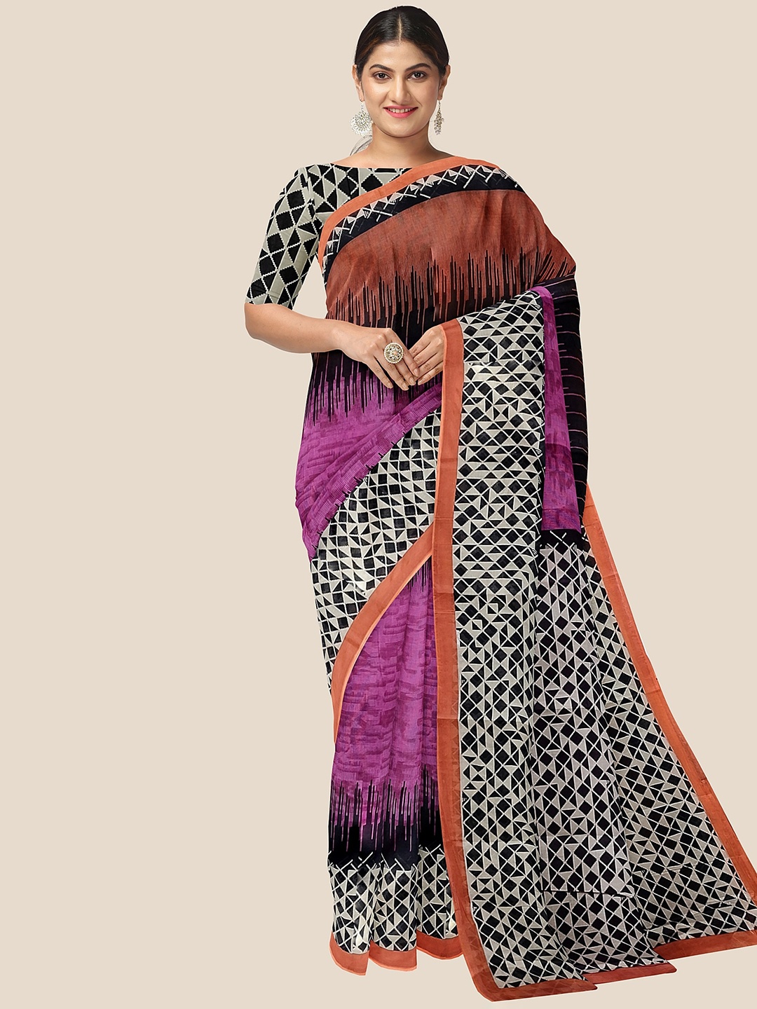 

The Chennai Silks Pure Cotton Saree, Purple