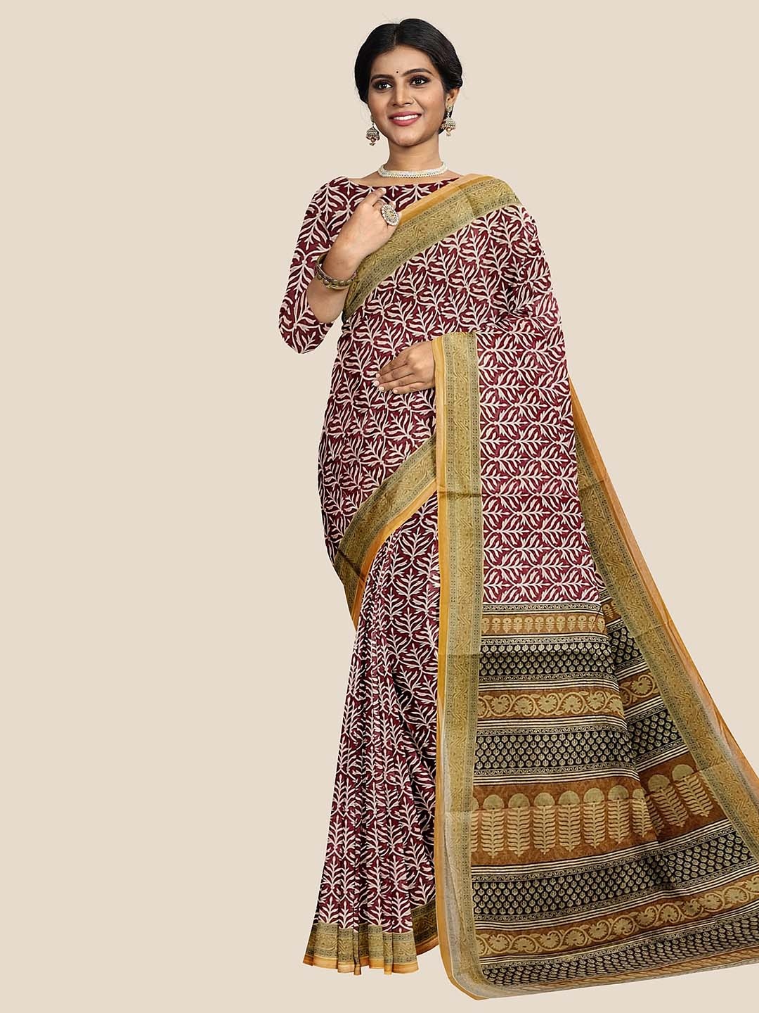 

The Chennai Silks Ethnic Motifs Saree, Magenta