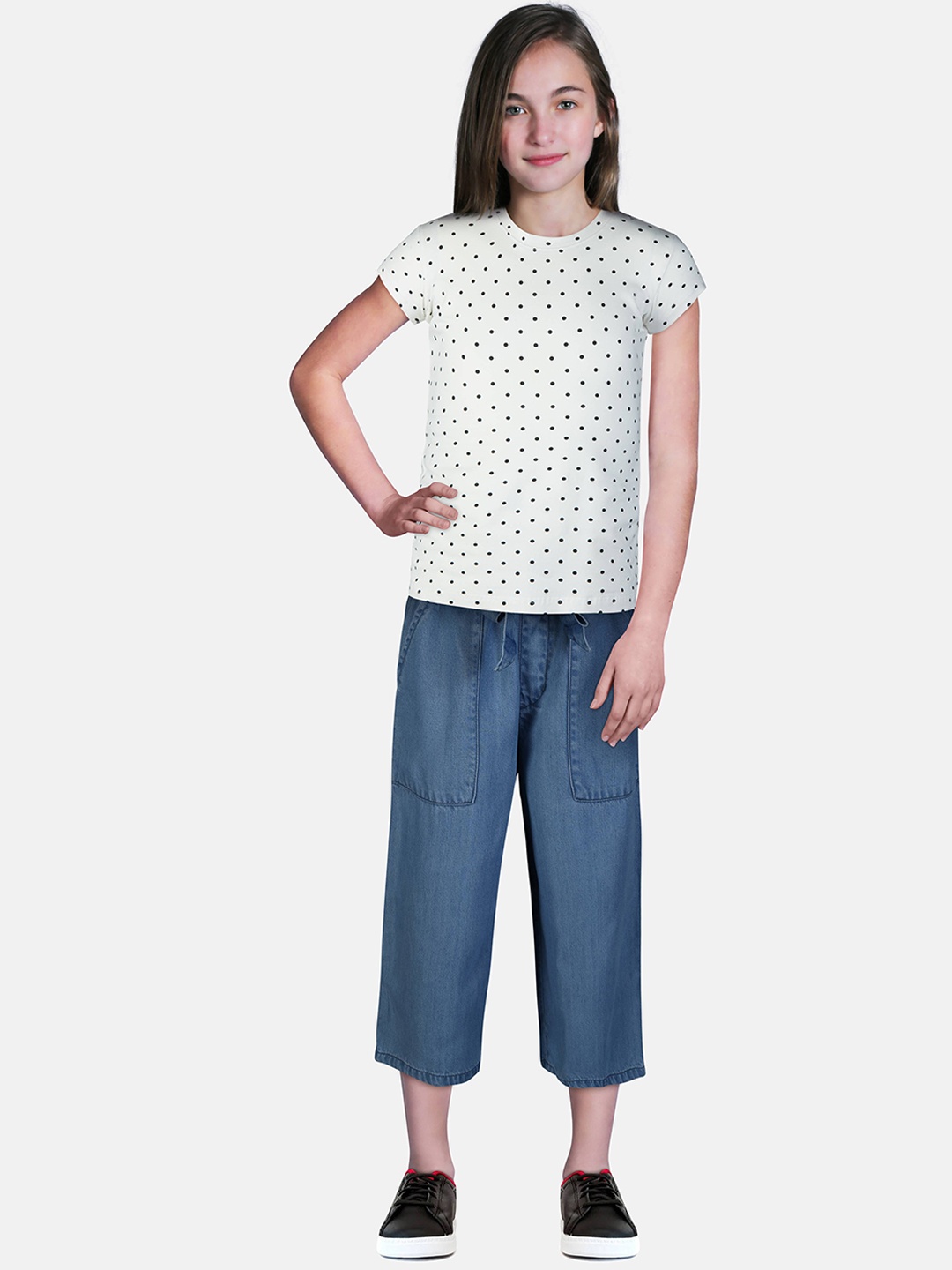 

Gini and Jony Girls Flared Culottes, Blue