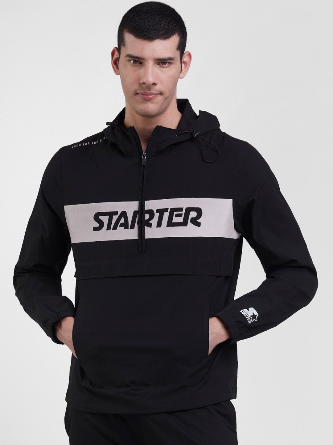 

STARTER Men Typography Sporty Jacket, Black