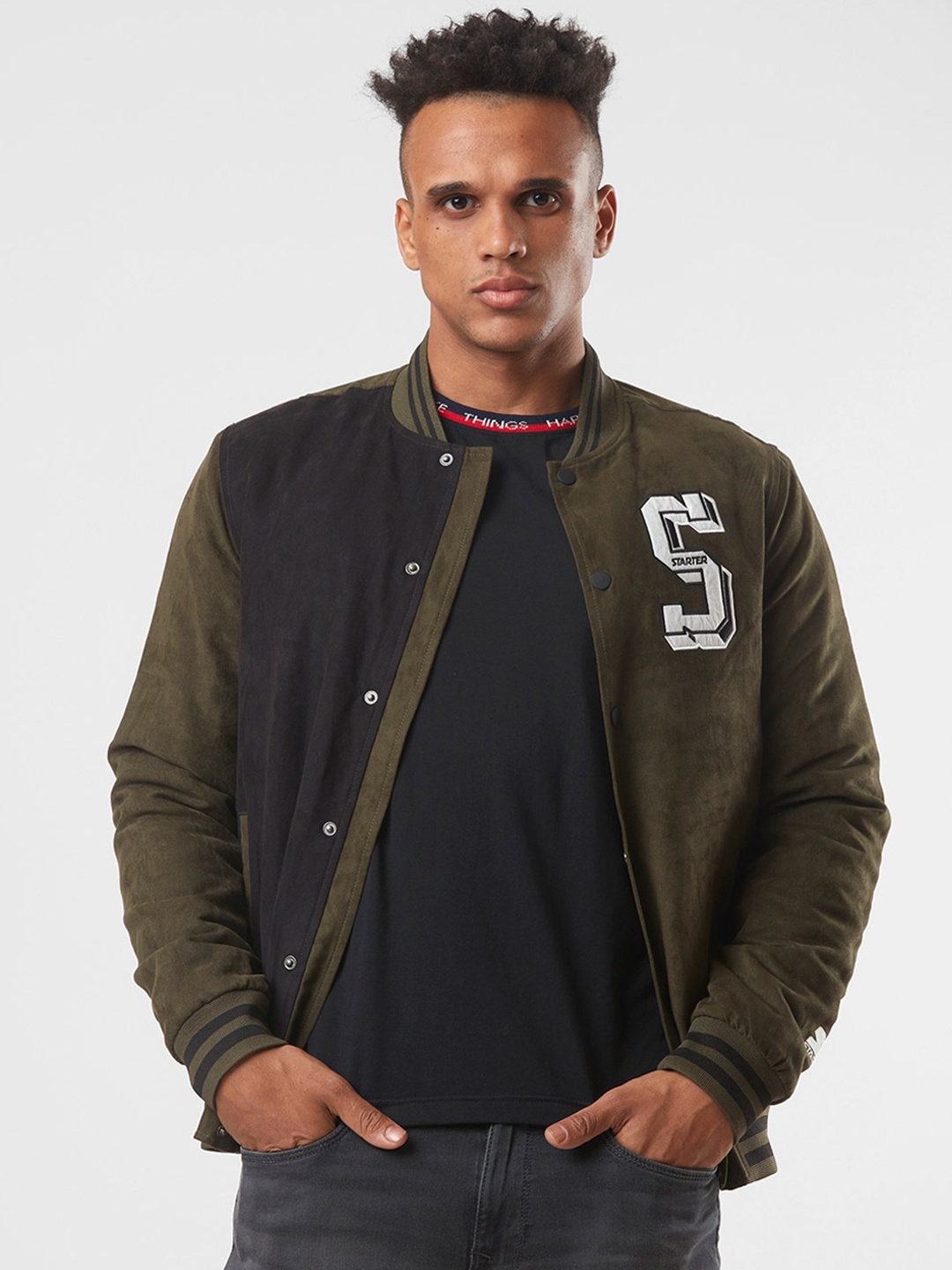 

STARTER Men Tailored Jacket, Olive