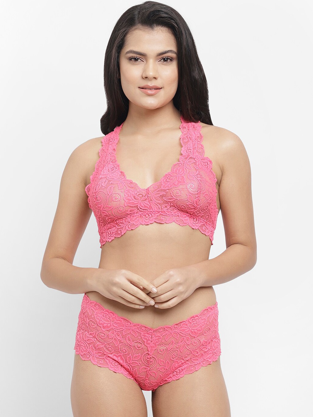 

N-Gal Self-Design Lingerie Set, Pink