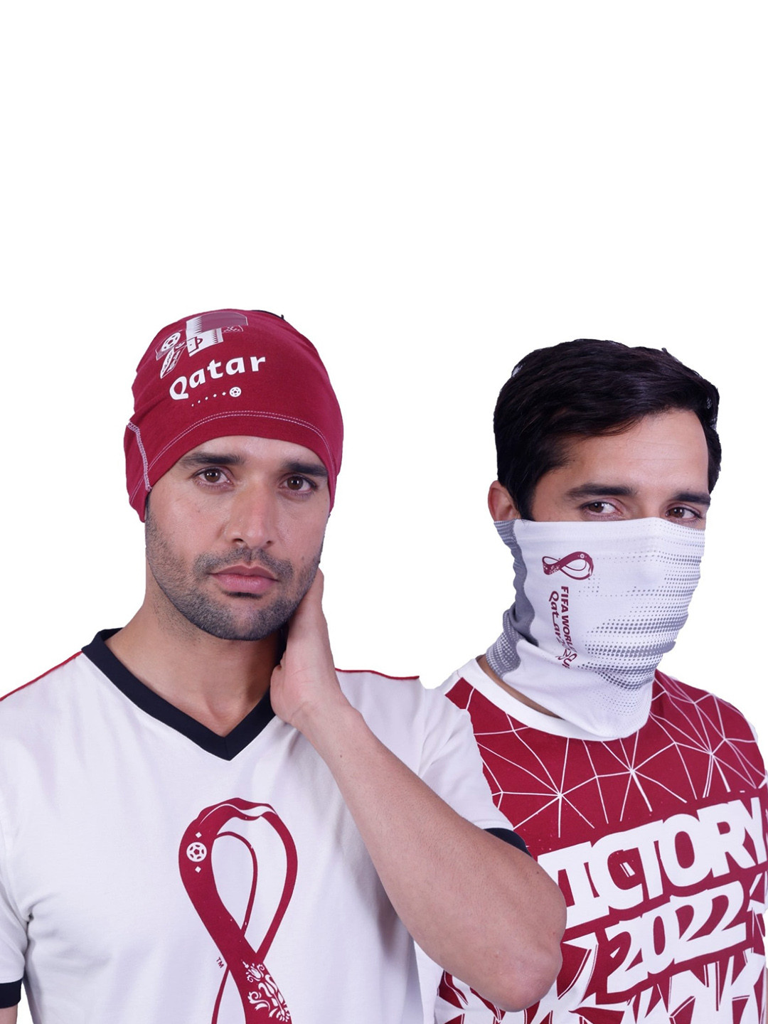 

FREECULTR Pack Of 2 Printed Bandana Headband, White