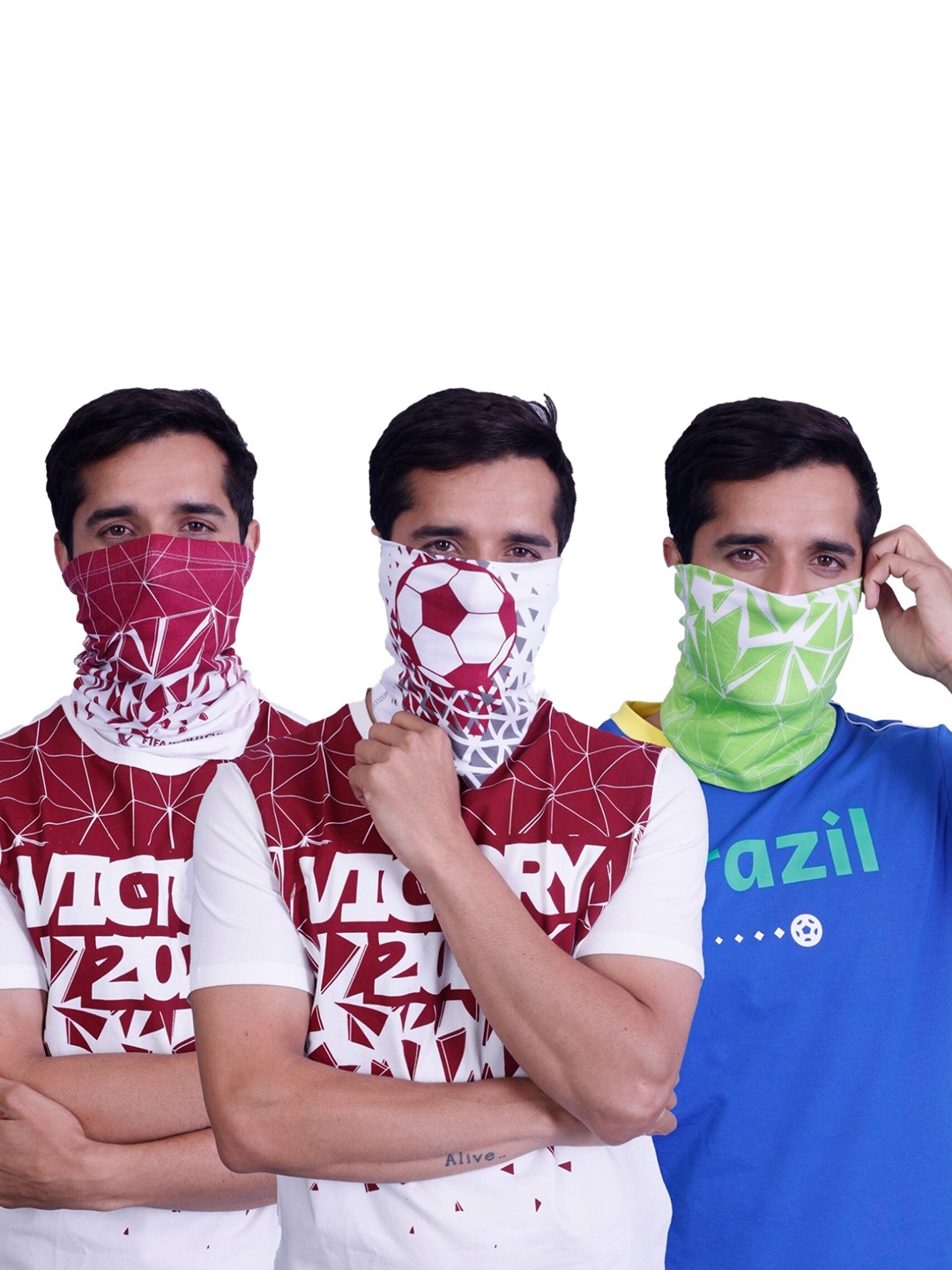 

FREECULTR Pack Of 3 Printed Bandana Headband, White