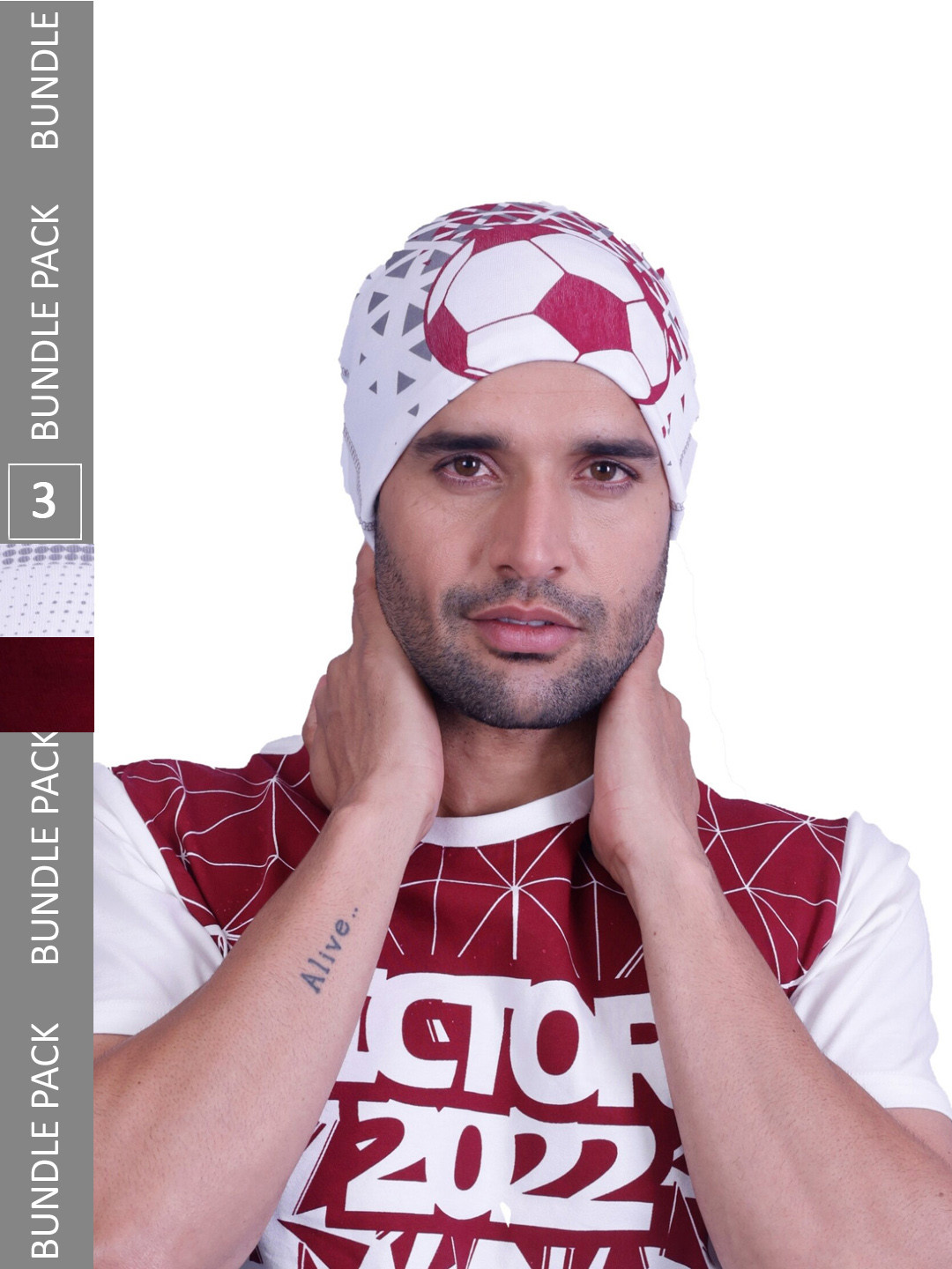 

FREECULTR Pack Of 3 Printed Bandana Headband, White