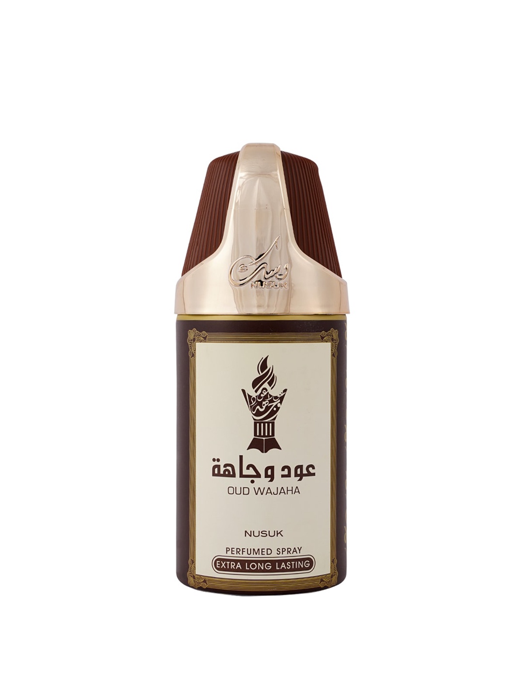 

NUSUK Men Oud Wajaha Long-Lasting Perfumed Spray 250 ml, Brown