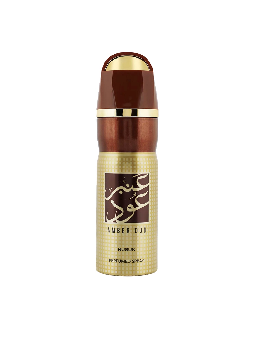 

NUSUK Men Amber Oud Long Lasting Deodorant Body Spray - 200 ml, Gold