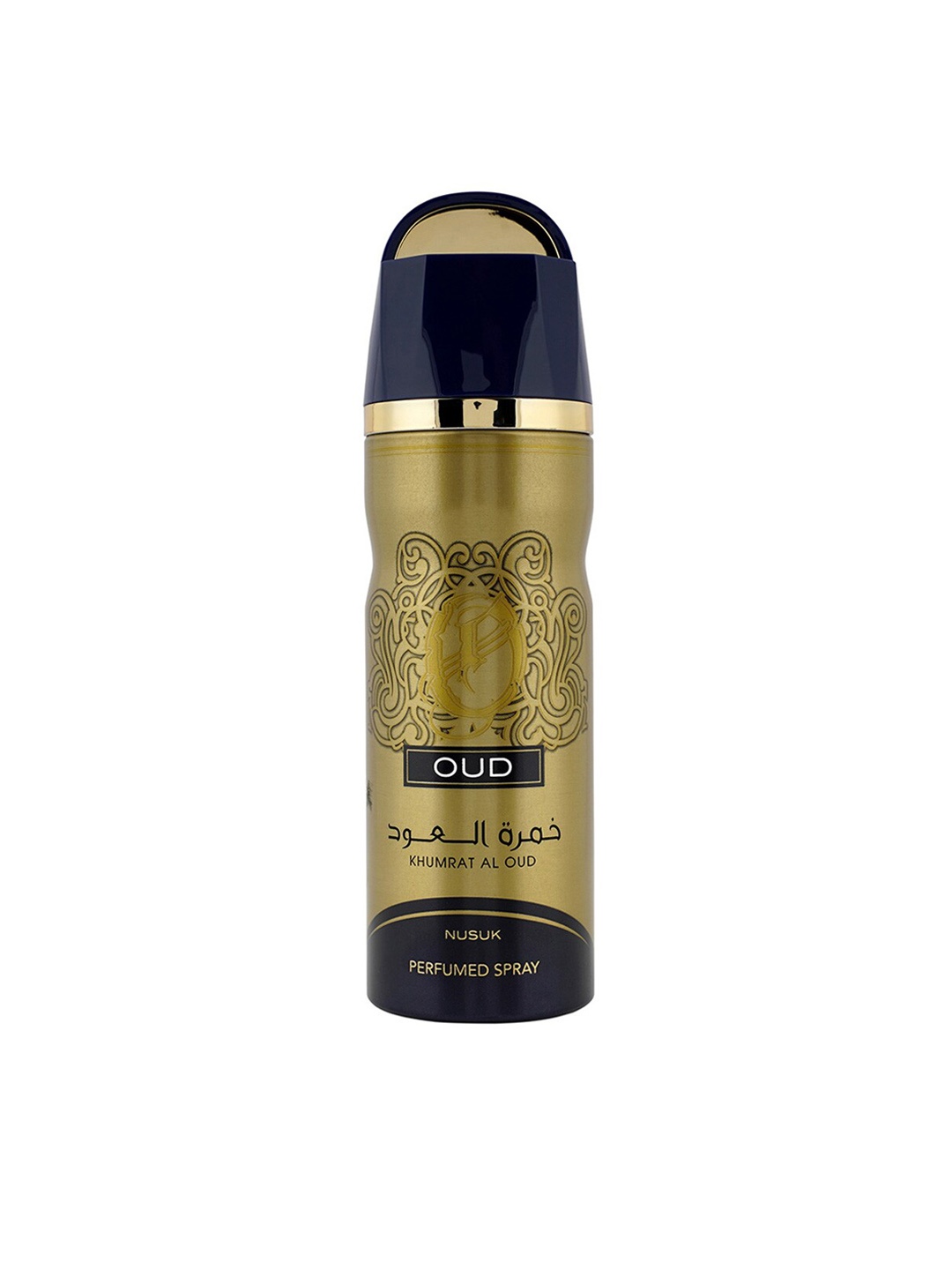 

NUSUK Khumrat Al Oud Men Long Lasting Deodorant Body Spray 200ml, Gold