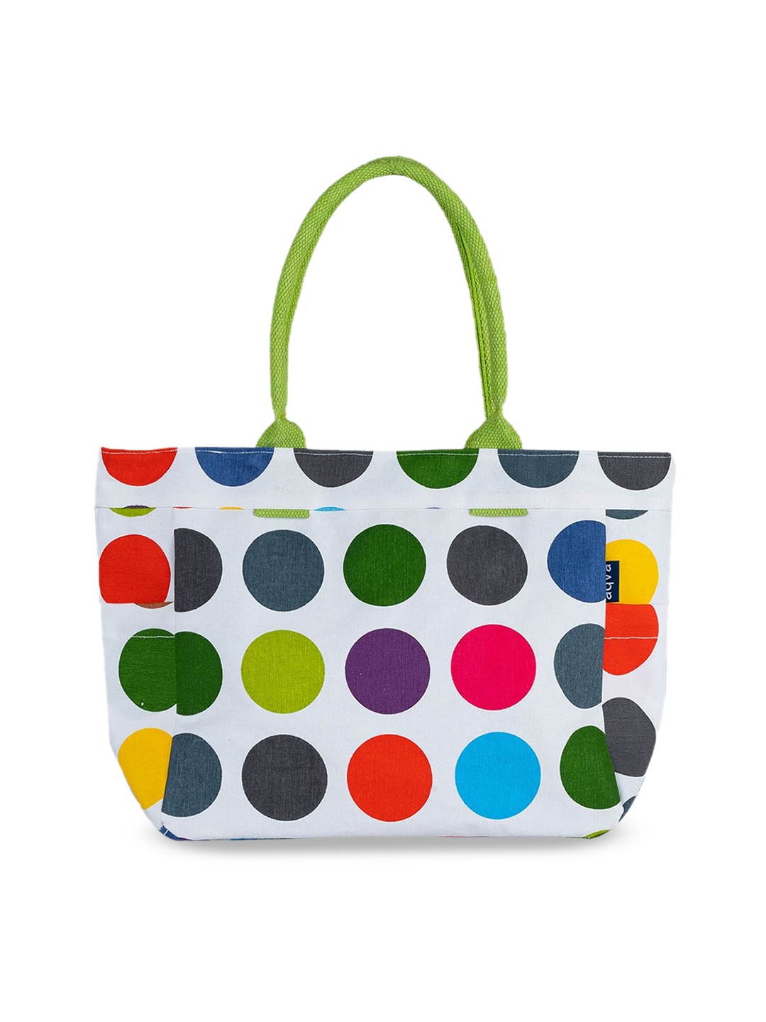 

AQVA Geometric Printed Shopper Tote Bag, White
