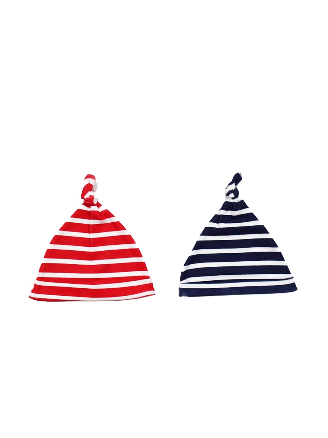 

JusCubs Kids Pack Of 2 Striped Cotton Beanie, Red