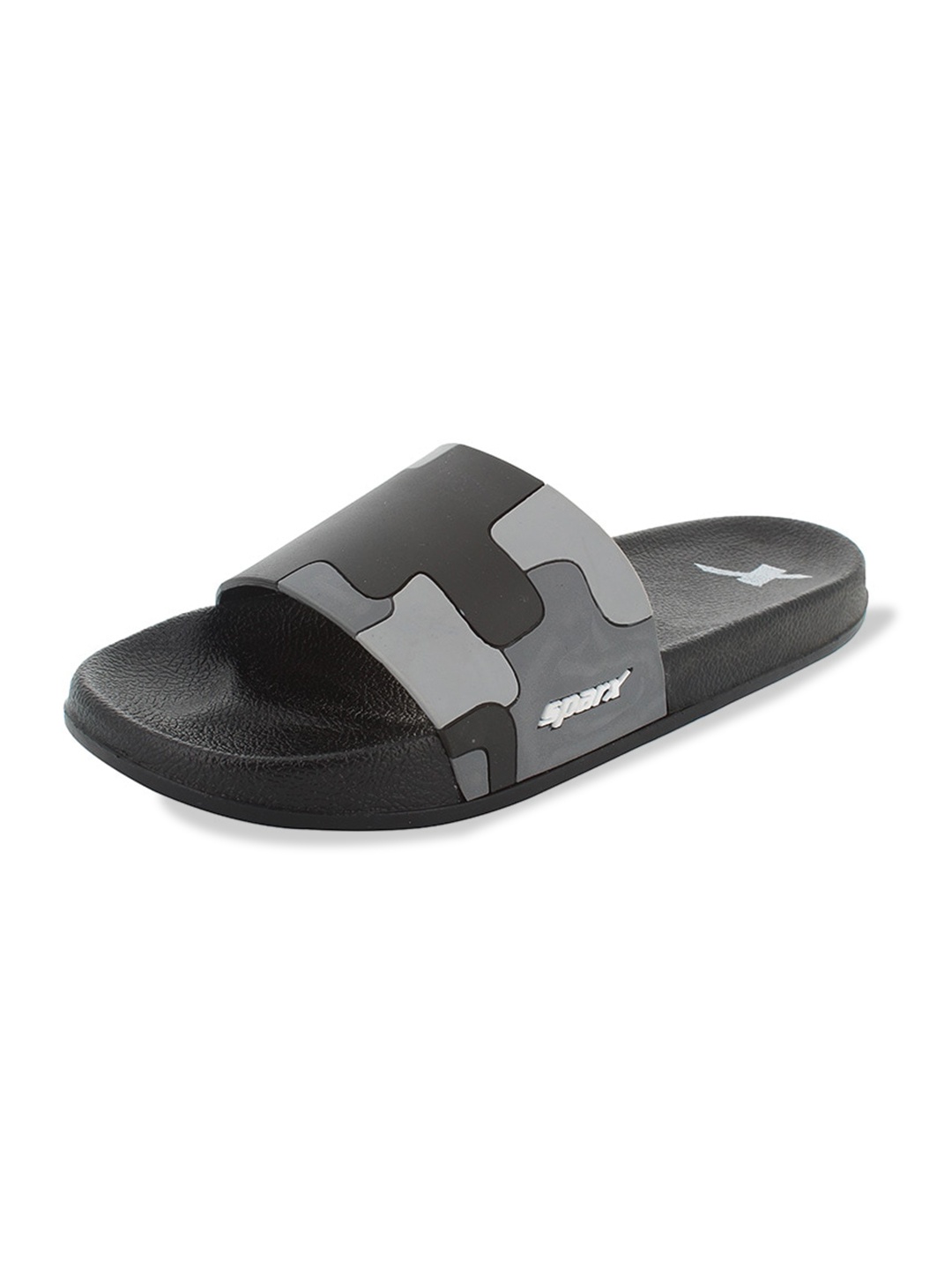 

Sparx Men Printed Sliders, Black