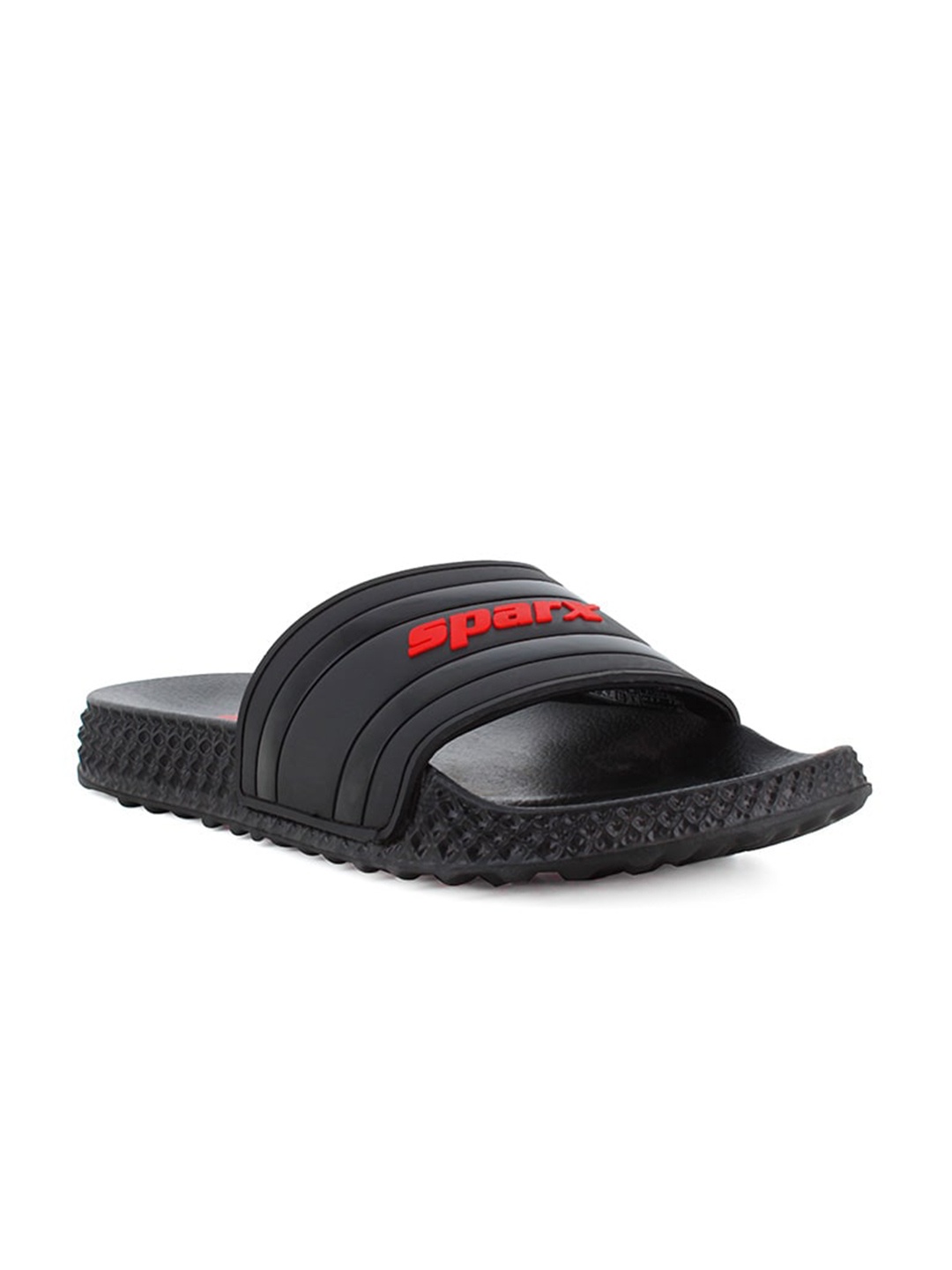 

Sparx Men Printed Rubber Sliders, Black