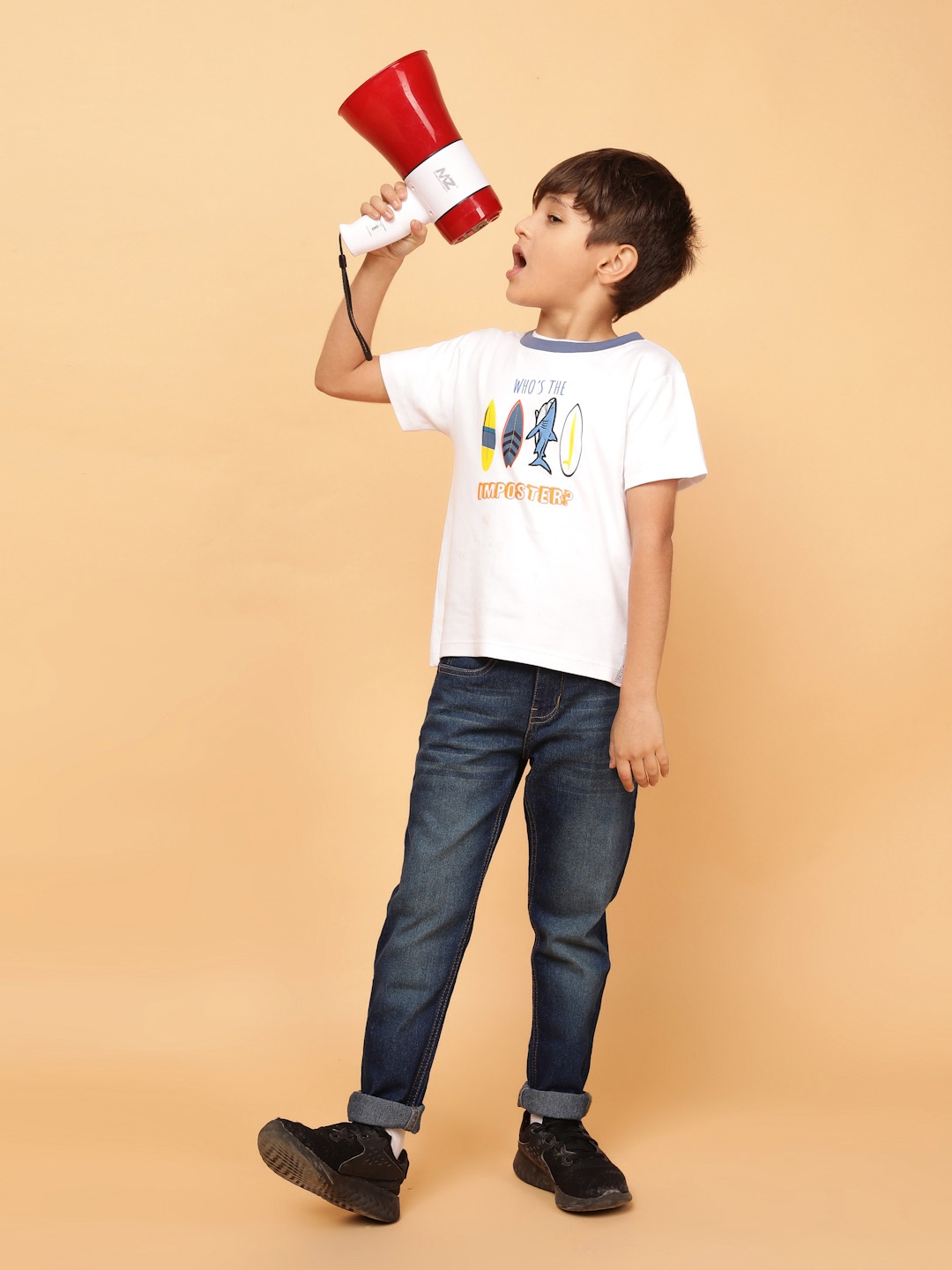 

TALES & STORIES Boys Slim Fit Light Fade Stretchable Jeans, Blue