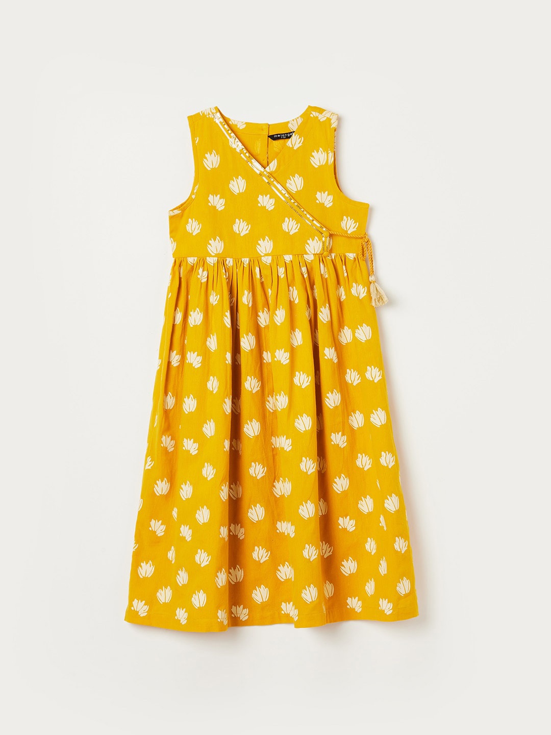 

Melange by Lifestyle Girls Floral Cotton Dress, Yellow
