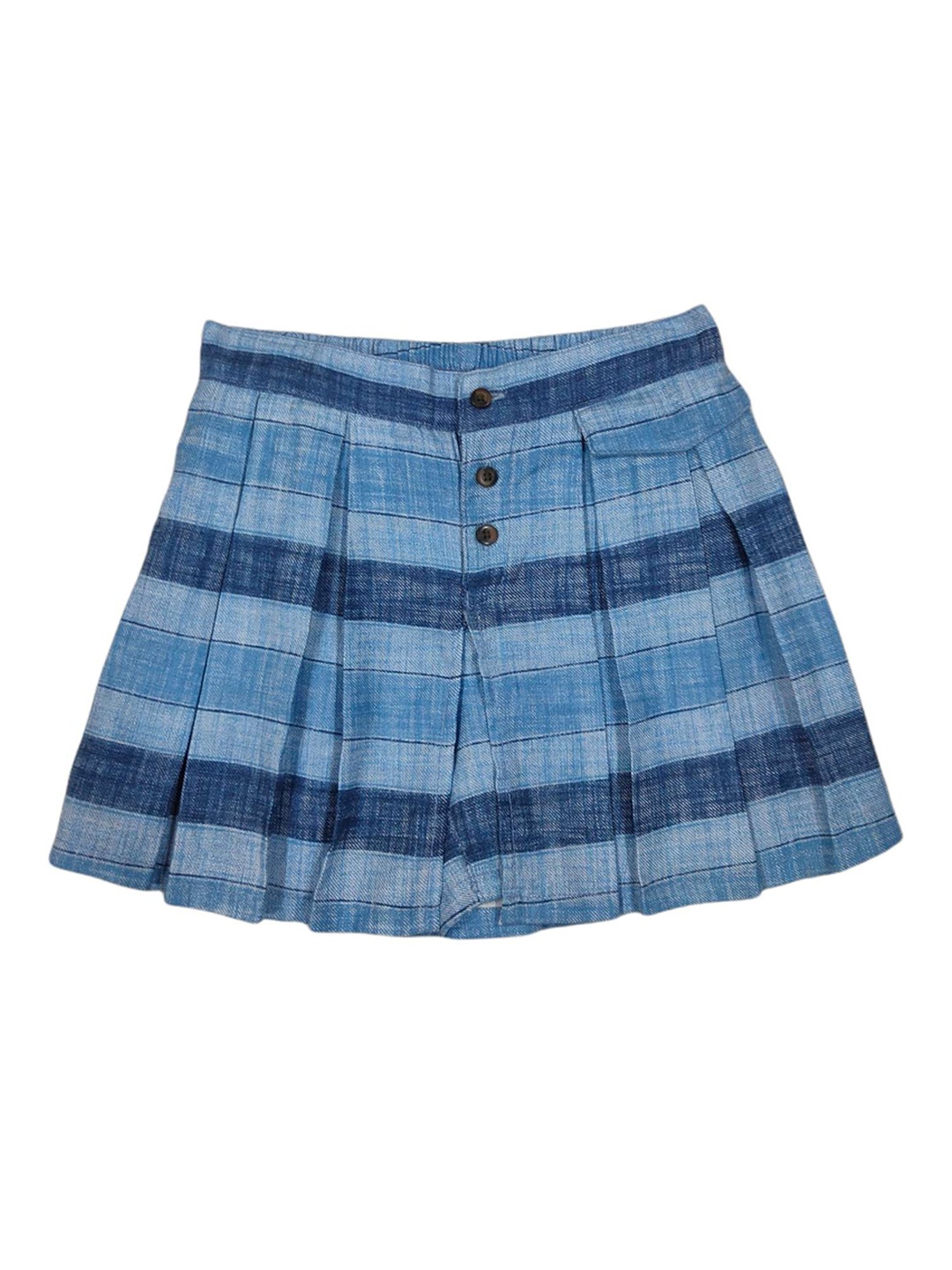 

Gini and Jony Girls Striped Elasticated Skirt, Blue