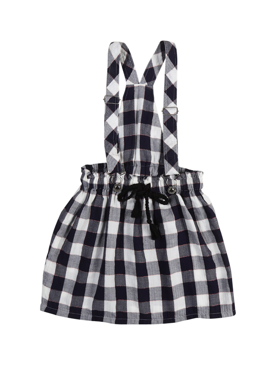

Gini and Jony Girls Checked Skirt with Fixed Waist, Black