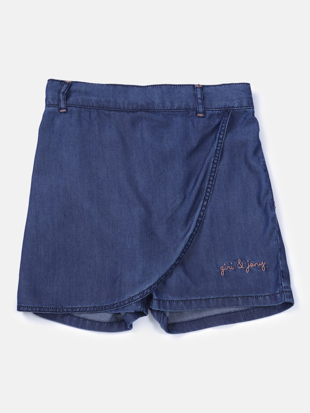 

Gini and Jony Girls Denim Regular Fit Shorts, Navy blue