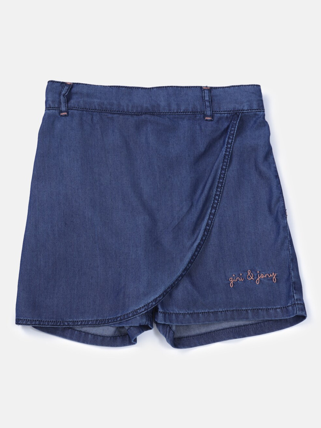 

Gini and Jony Girls Denim Regular Shorts, Navy blue