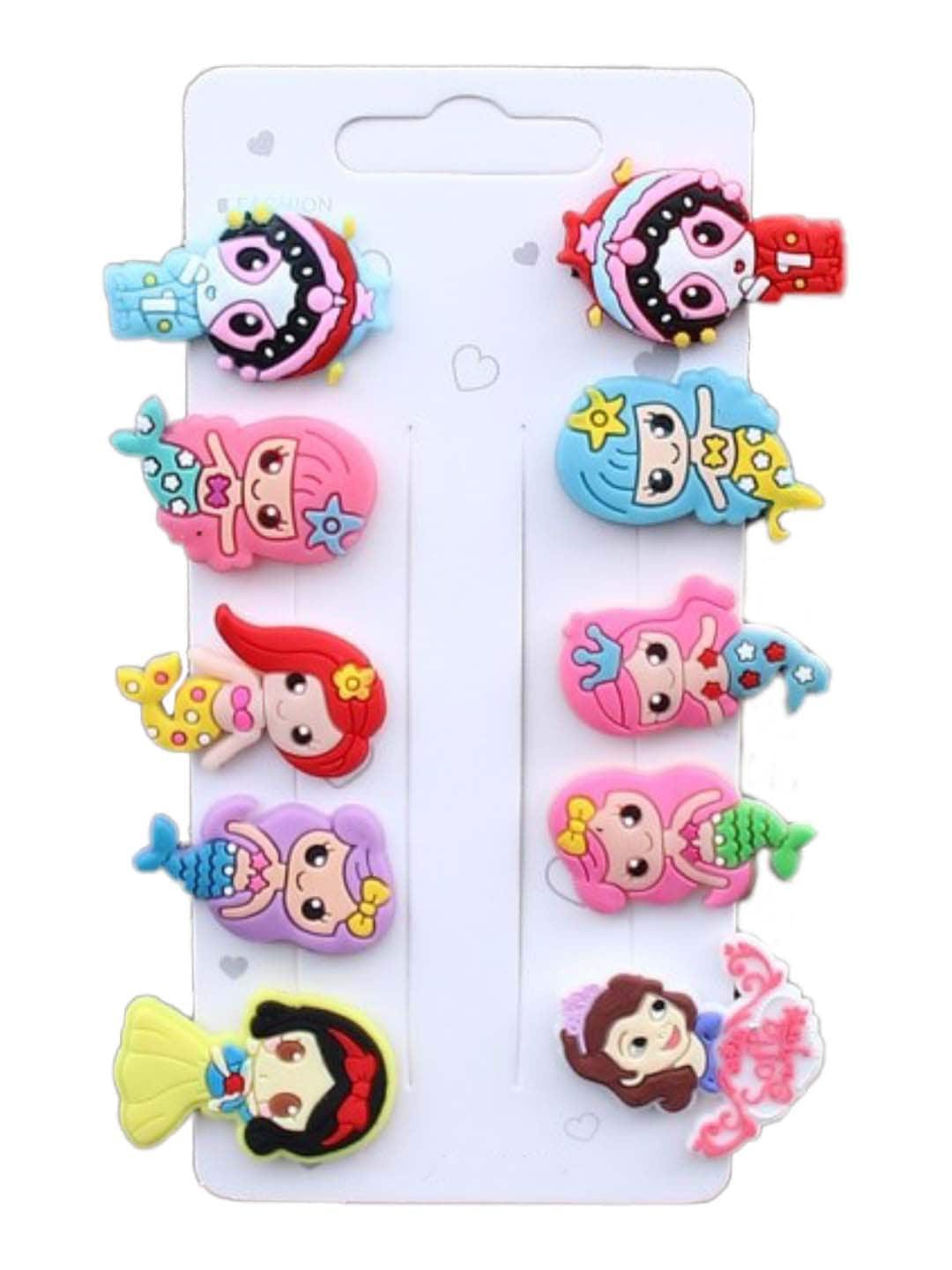 

OOMPH Girls Combo of 10 Embellished Tic Tac Hair Clips, Blue