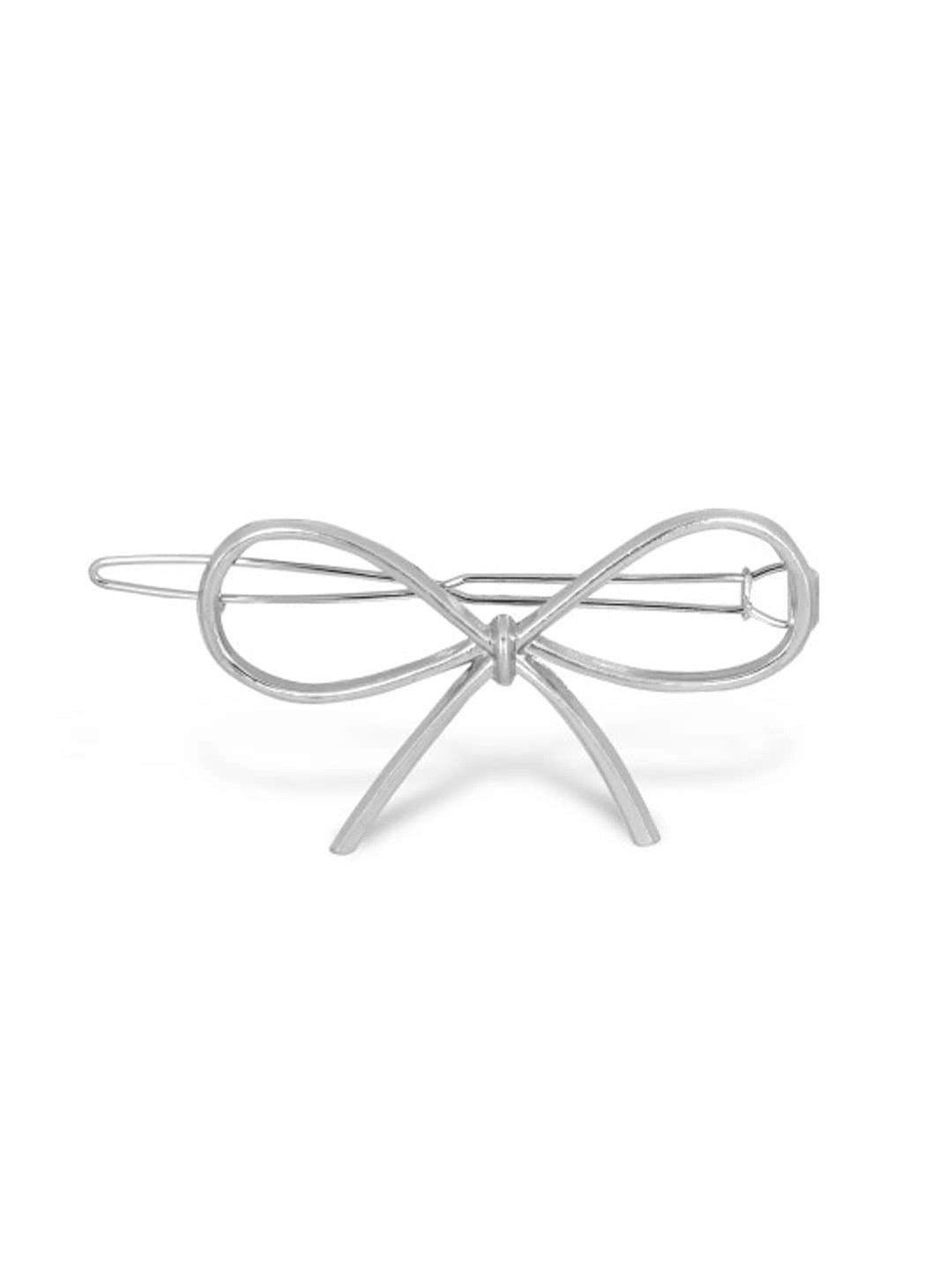 

OOMPH Women Silver-Toned Embellished Tic Tac Hair Clip