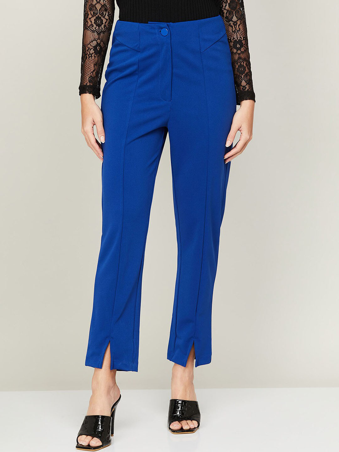 

CODE by Lifestyle Women Regular Trousers, Blue
