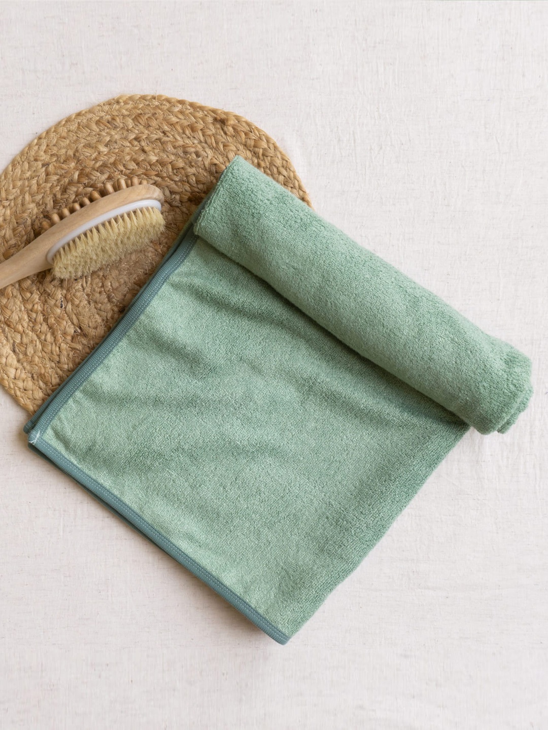 

cocoon care Kids Sage Green 350 GSM Sustainable Bamboo Terry Bath Hooded Towel