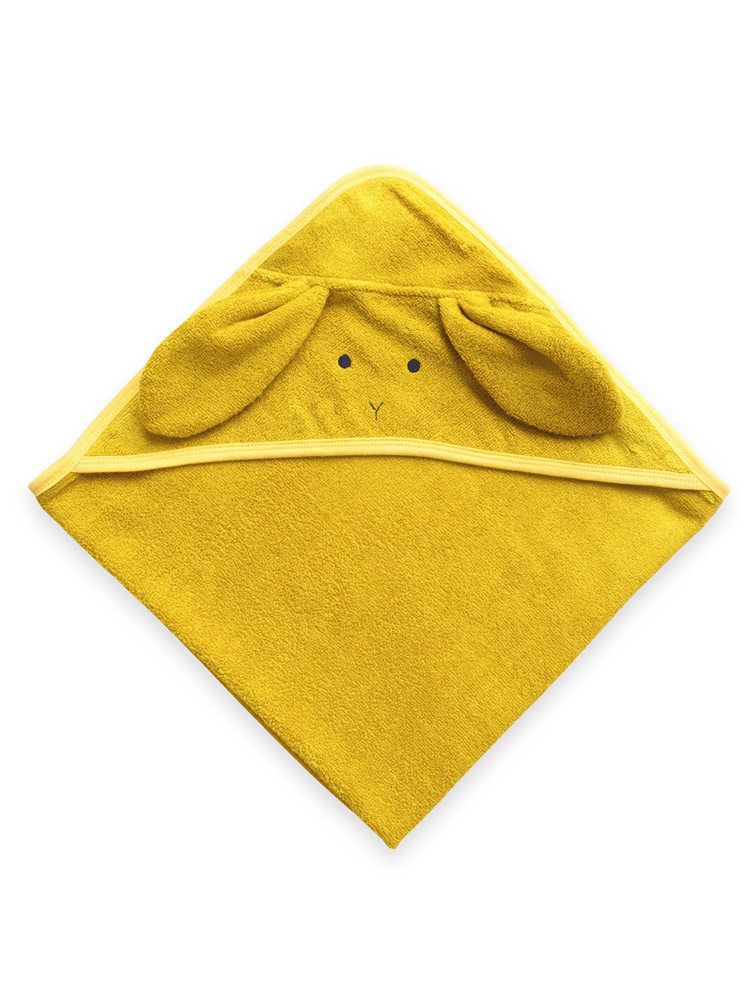 

cocoon care Kids Mustard Yellow 350 GSM Sustainable Bamboo Terry Breathable Hooded Bath Towel