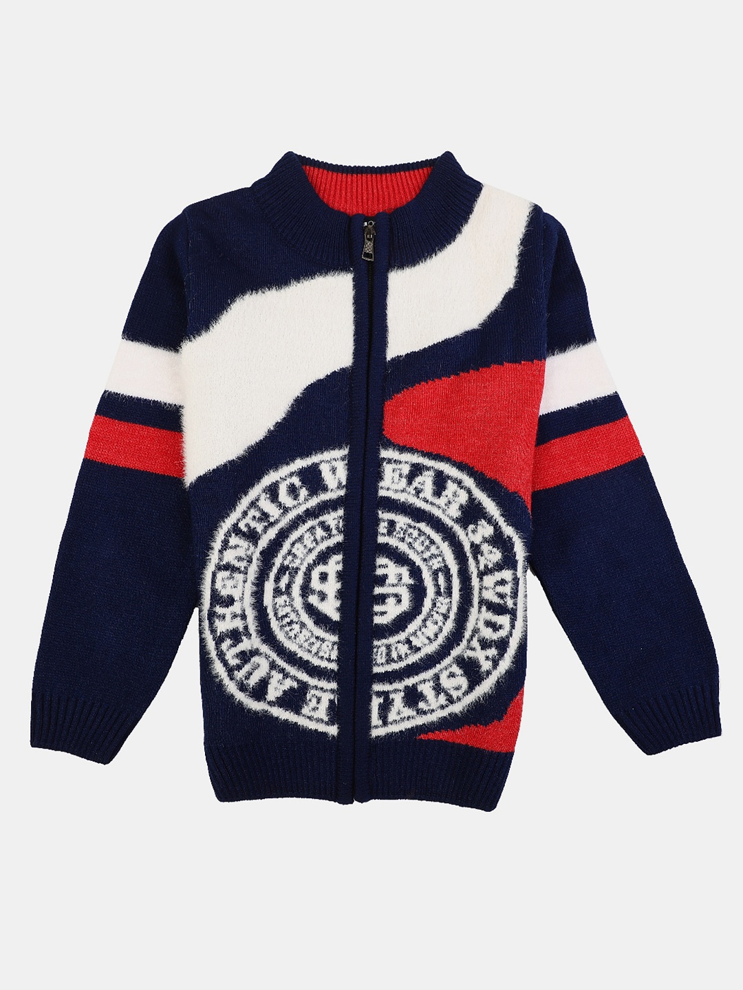 

V-Mart Boys Printed Wool Sweatshirt, Navy blue