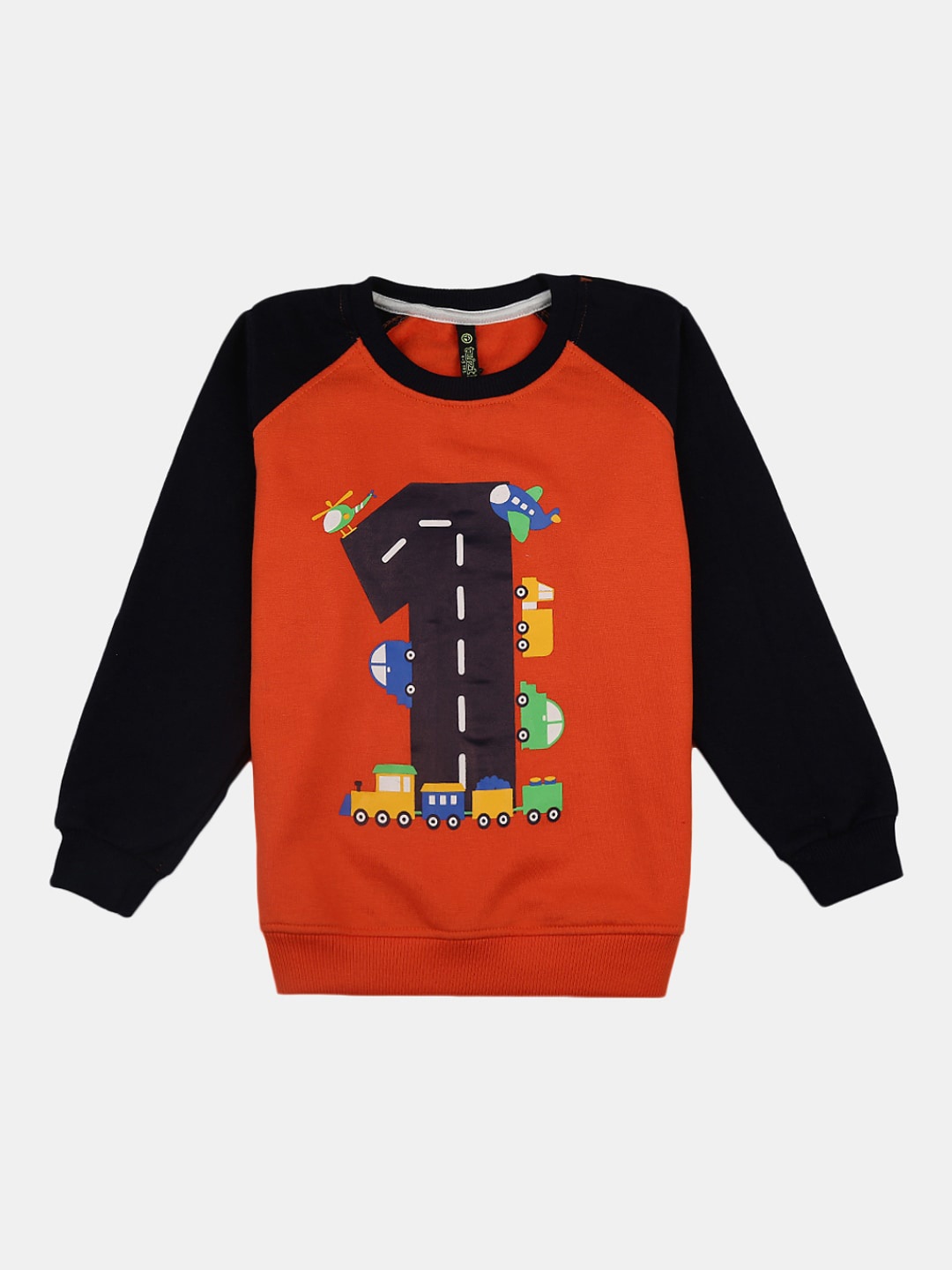 

V-Mart Boys Printed Wool Pullover Sweatshirt, Orange