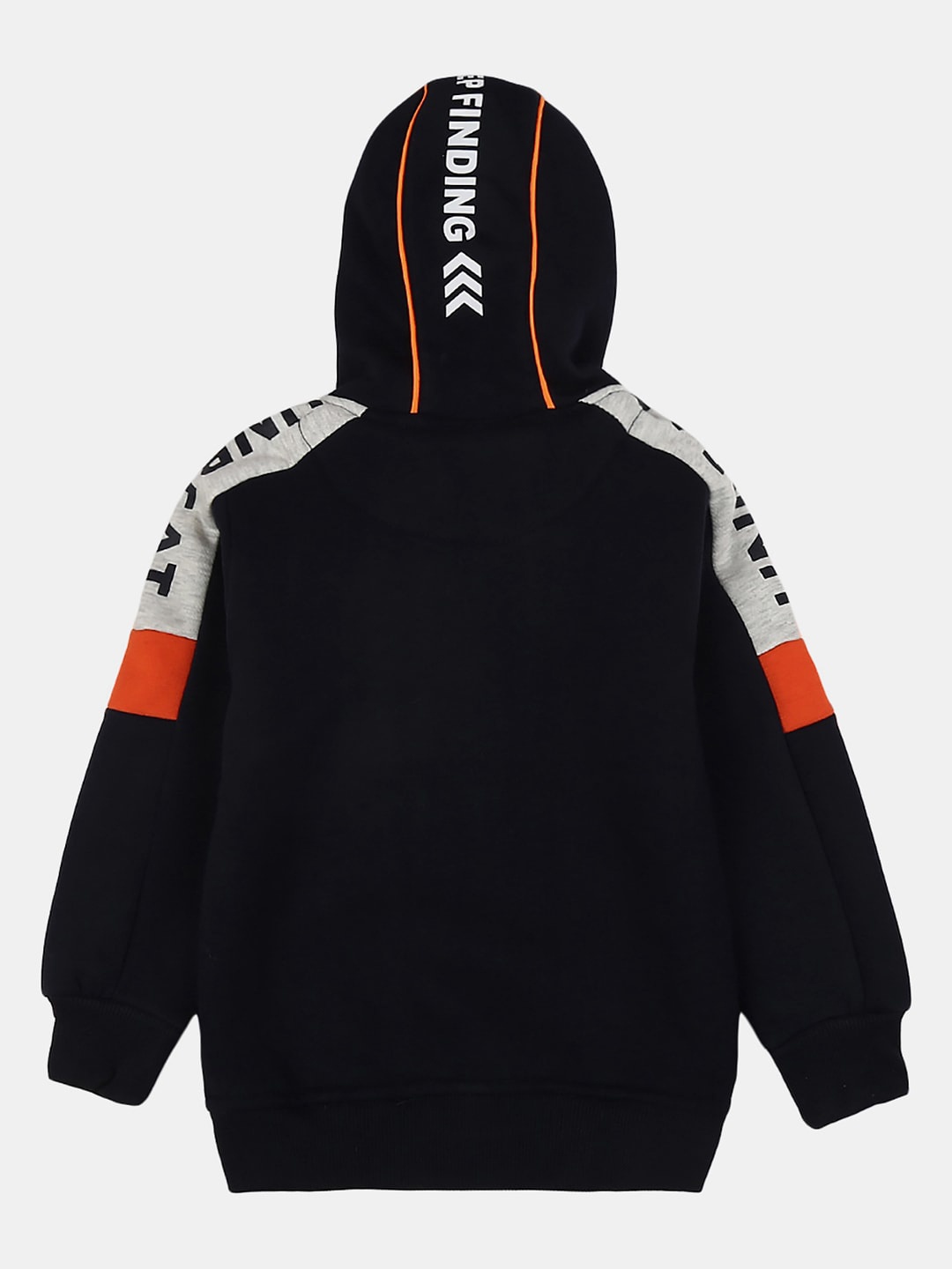

V-Mart Boys Colourblocked Hooded Wool Pullover Sweatshirt, Black