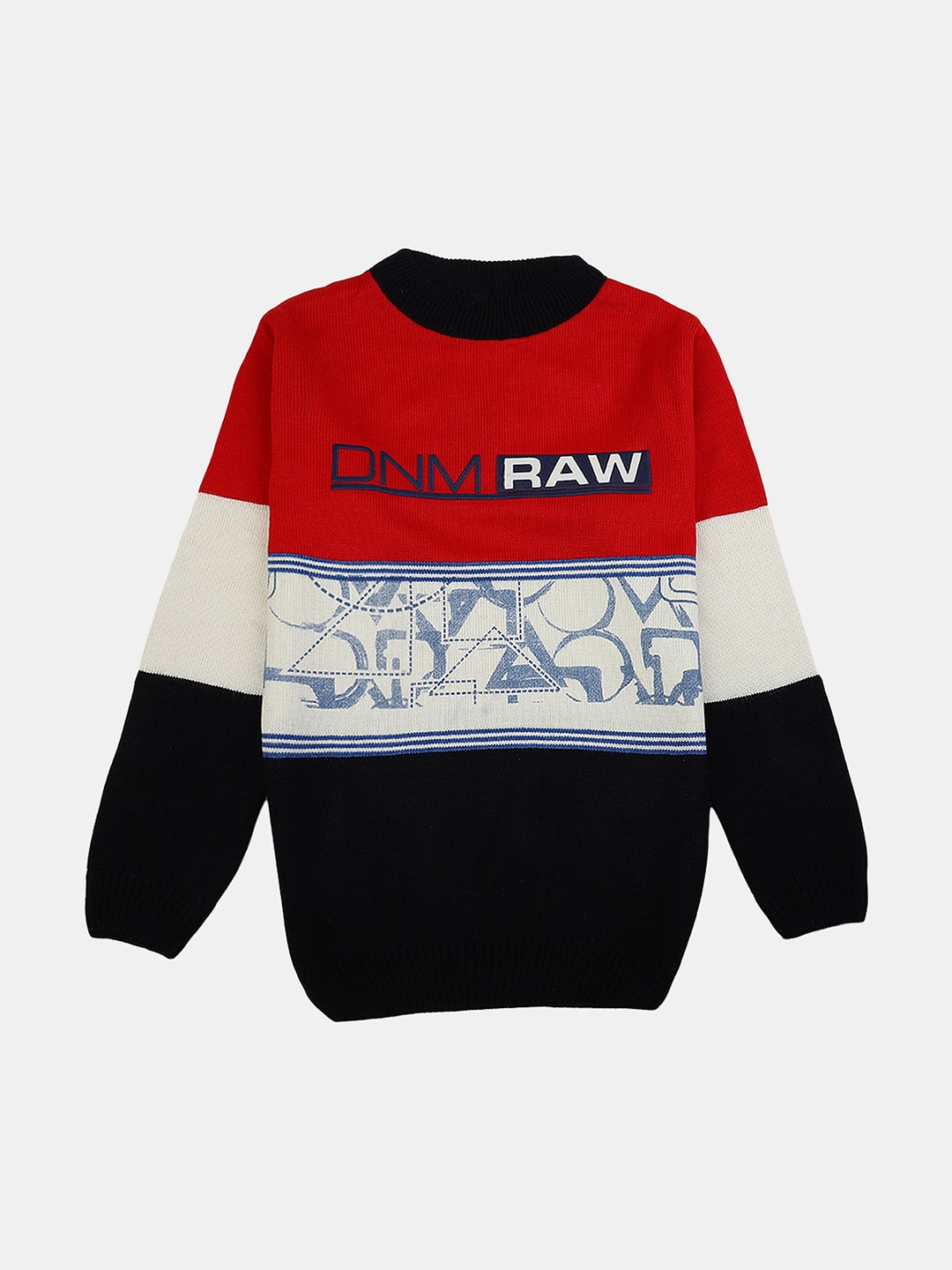 

V-Mart Boys Wool Printed Sweatshirt, Navy blue