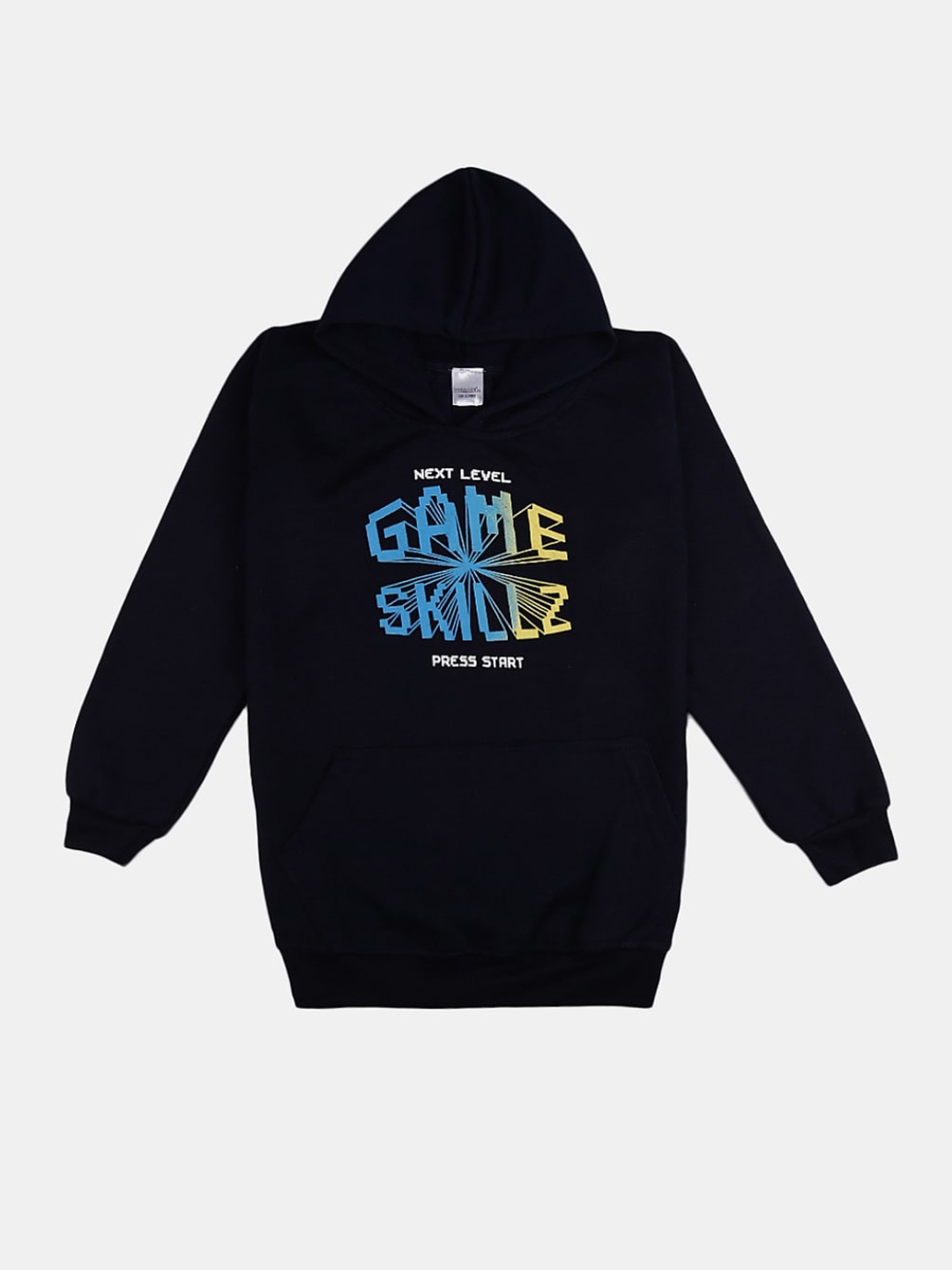 

V-Mart Boys Printed Fleece Hooded Sweatshirt, Navy blue