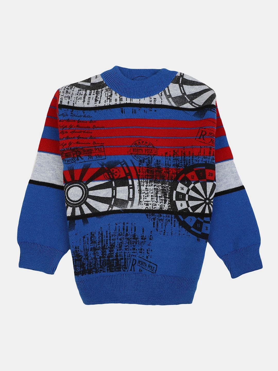 

V-Mart Boys Printed Round Neck Sweatshirt, Blue