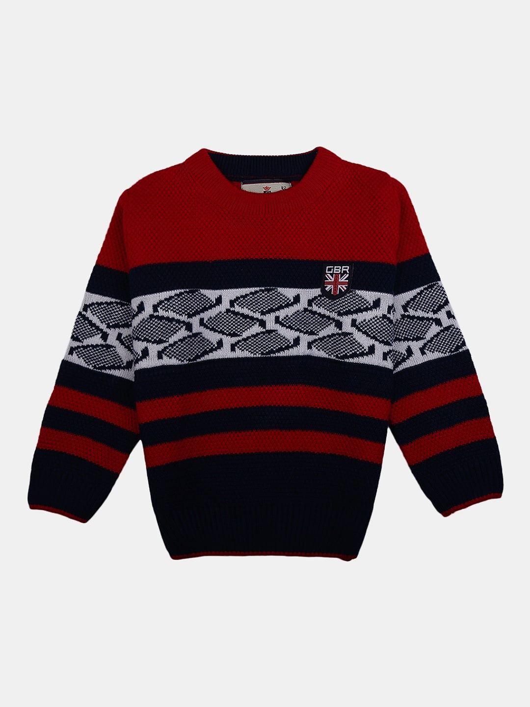 

V-Mart Boys Striped Sweatshirt, Red