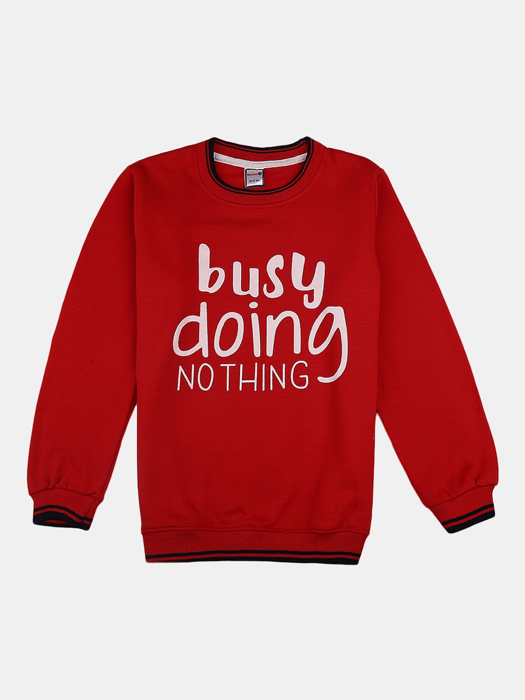

V-Mart Boys Typography Printed Wool Sweatshirt, Red