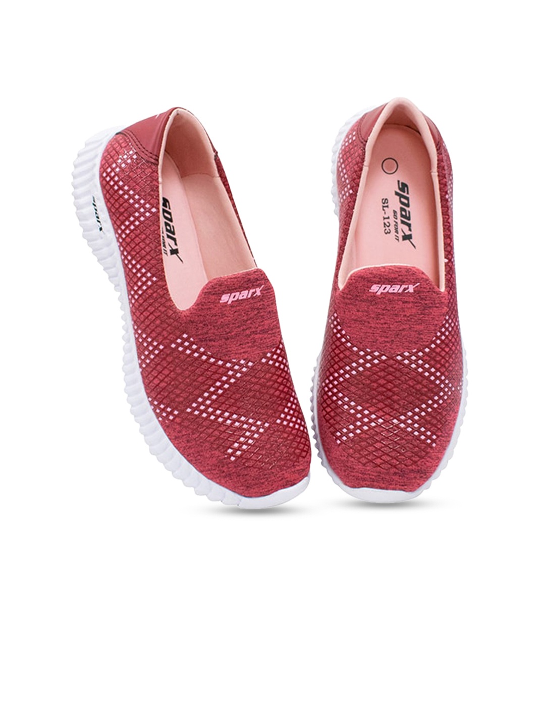 

Sparx Women Printed Slip-On Walking Shoes, Magenta